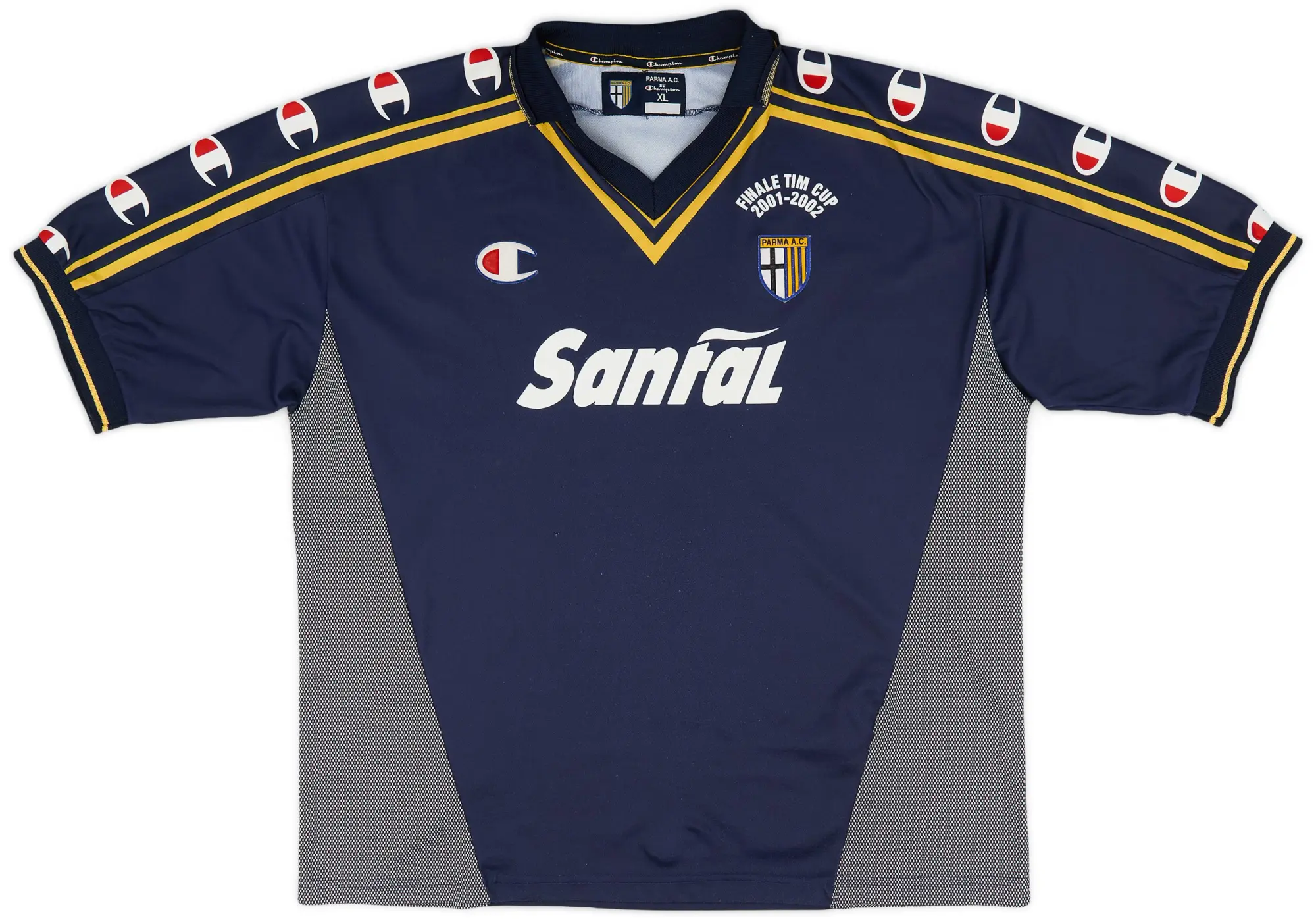 Champion 2001-02 Parma 'Signed' Finale TIM Cup Away Shirt - 7/10 - (XL)