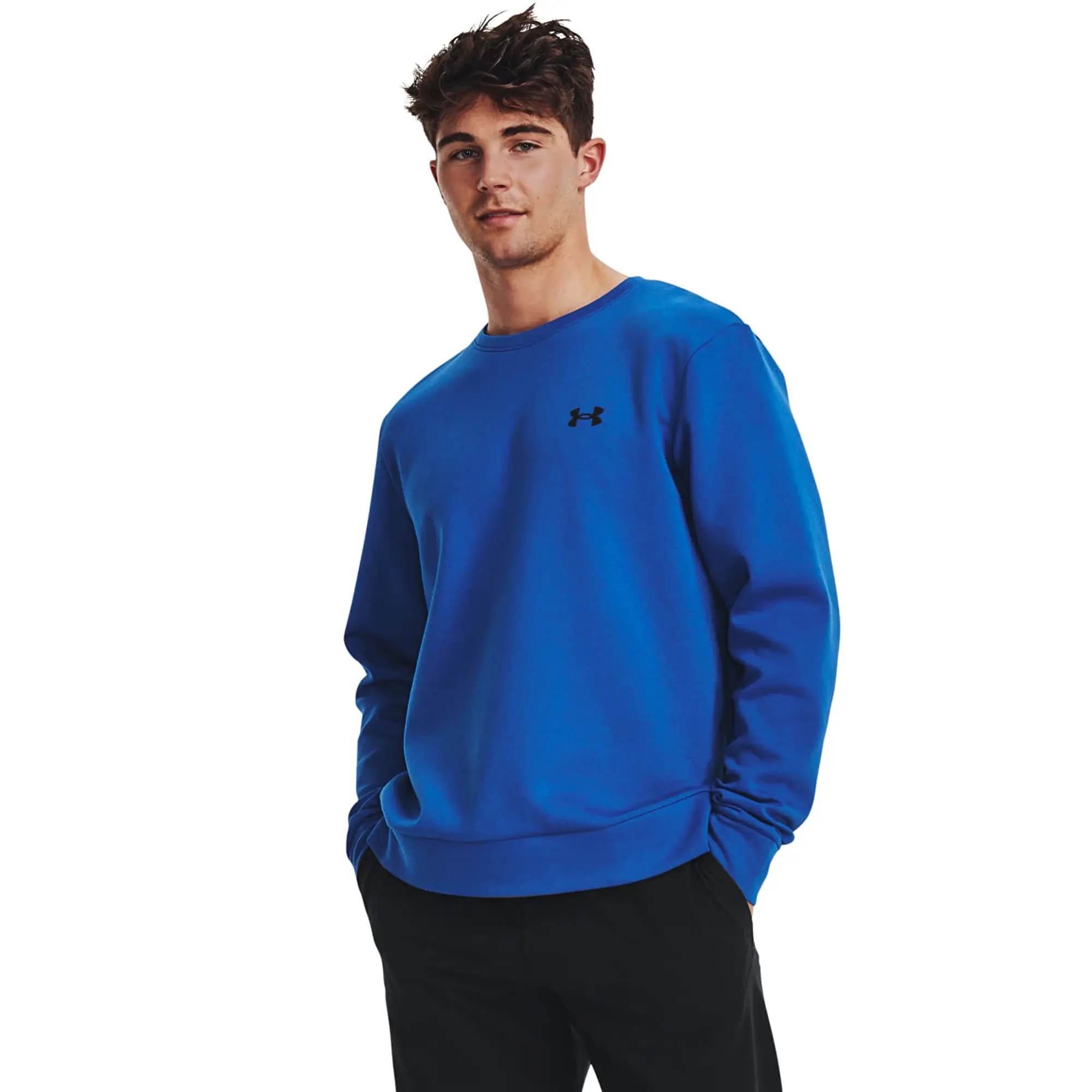 Sweatshirt Under Armour Unstoppable Fleece Crew Blue Xxxl