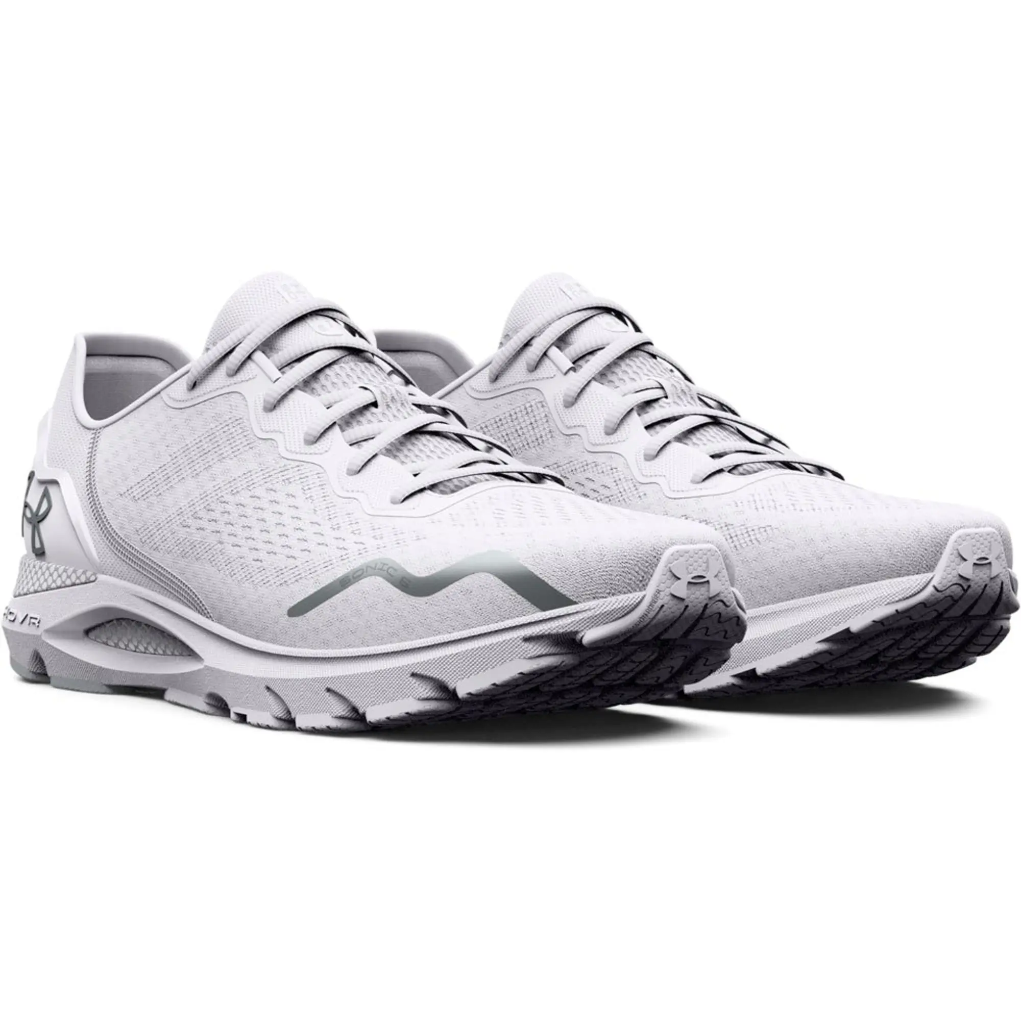 Men's  Under Armour  HOVR™ Sonic 6 Running Shoes White / White / Metallic Silver 7.5