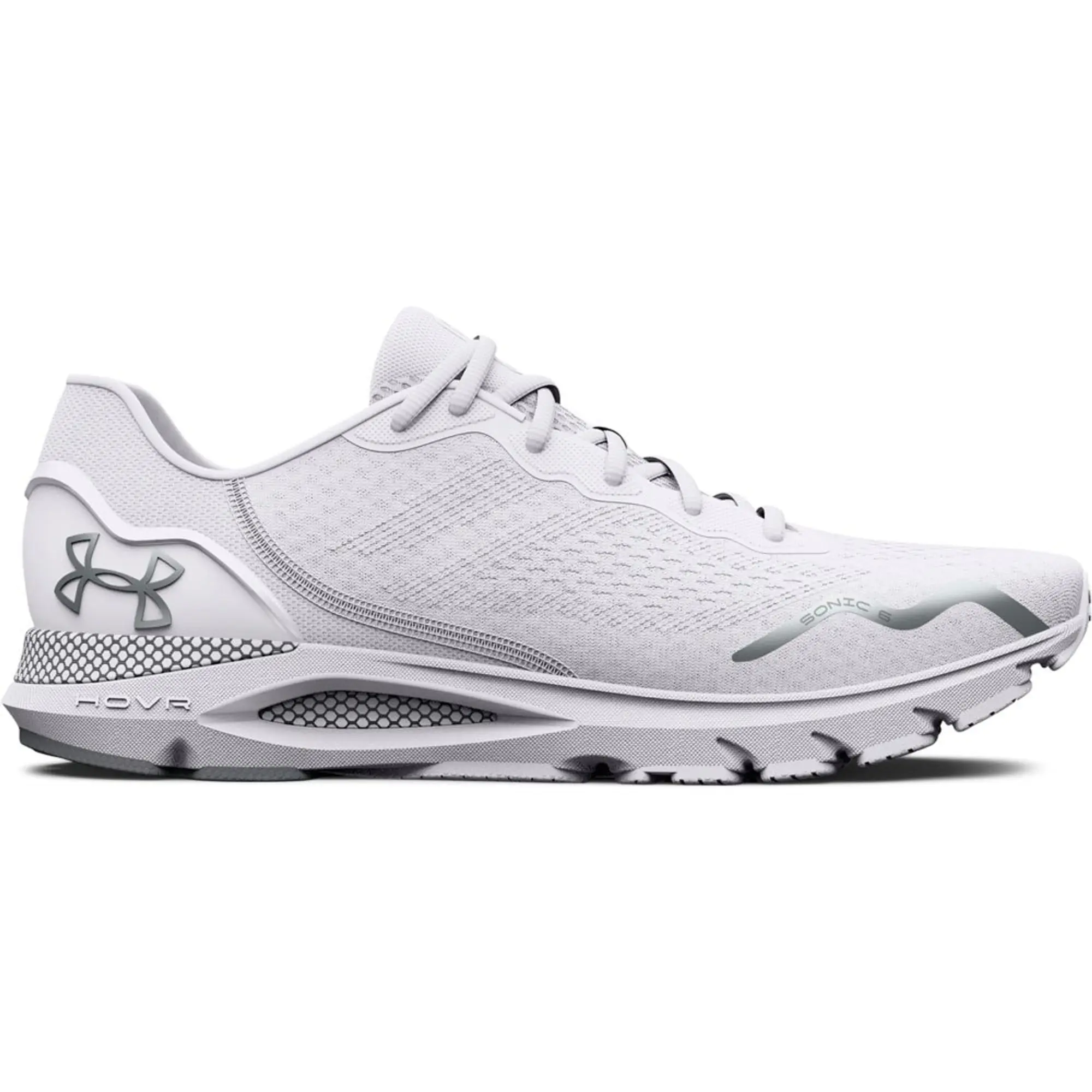 Men's  Under Armour  HOVR™ Sonic 6 Running Shoes White / White / Metallic Silver 7.5