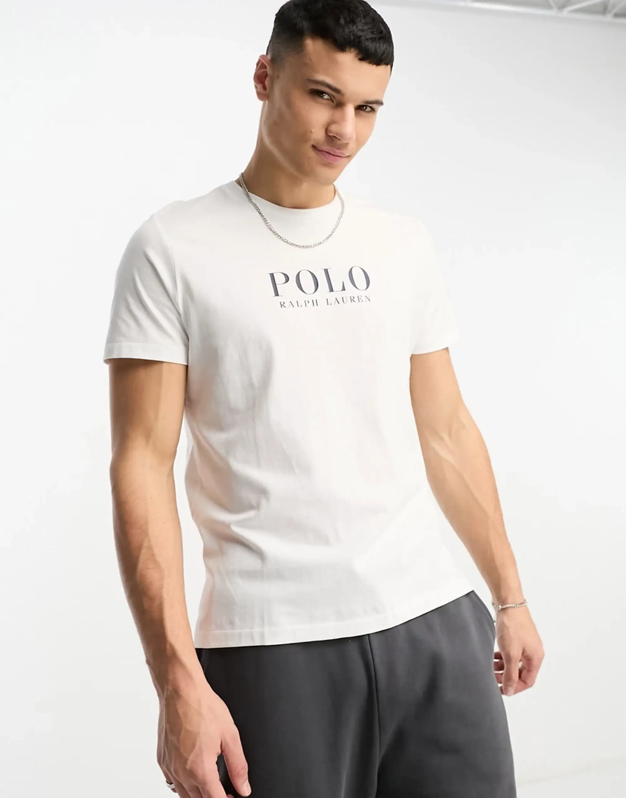 Polo Ralph Lauren  S/S CREW SLEEP TOP  men's T shirt in White