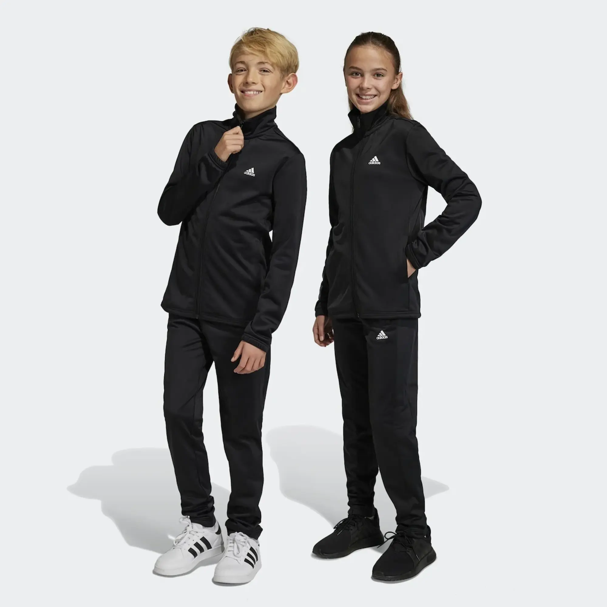 adidas Badge Of Sport Poly Tracksuit Junior Black Kids