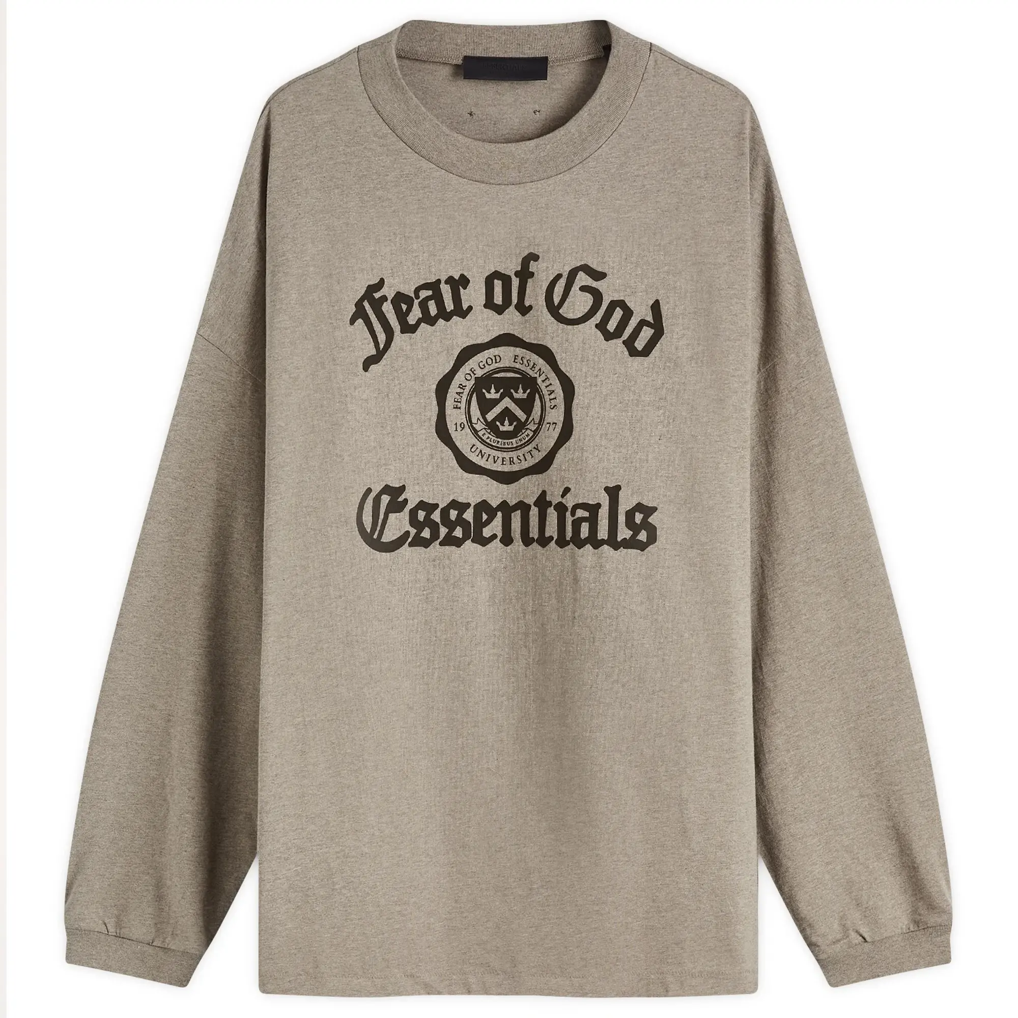 Fear of God ESSENTIALS Men's University Long Sleeve T-Shirt Heather Grey