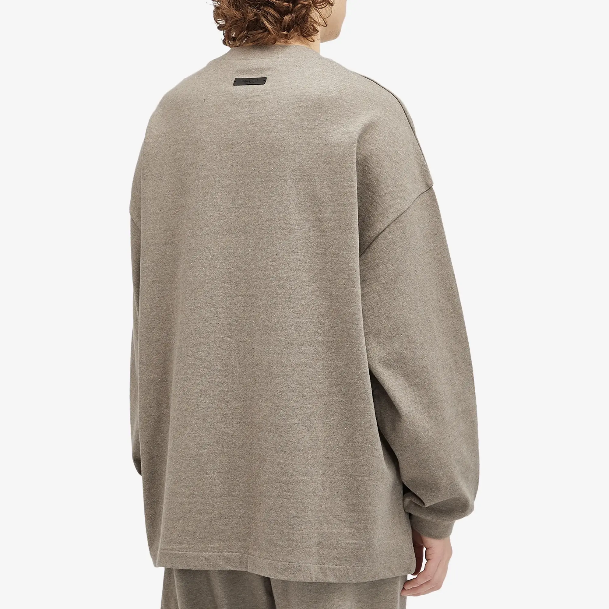 Fear of God ESSENTIALS Men's University Long Sleeve T-Shirt Heather Grey