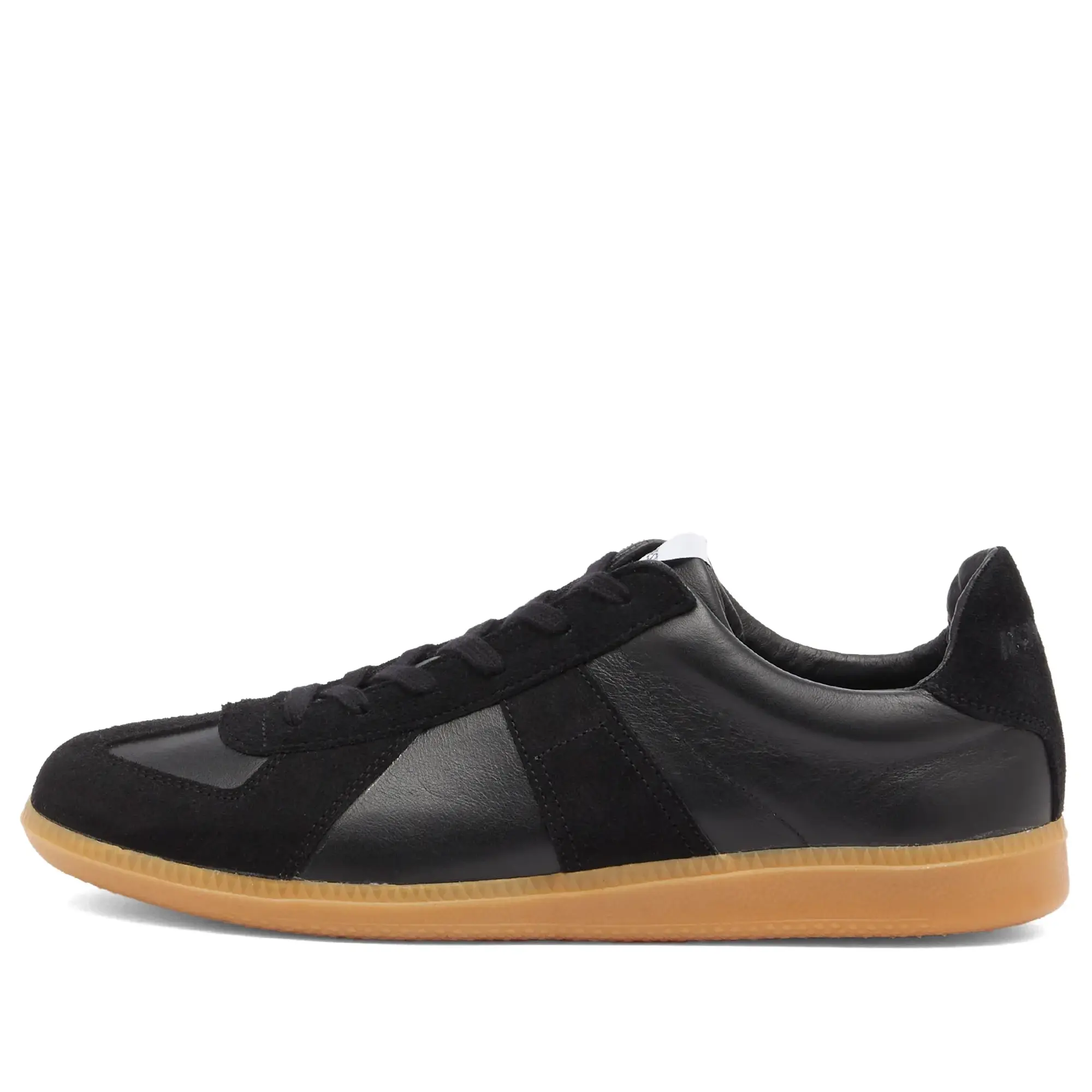 Novesta Men's GAT Leather Court Sneaker Black/Transparent