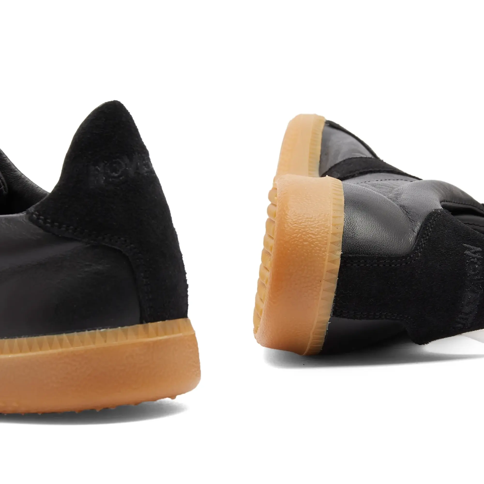 Novesta Men's GAT Leather Court Sneaker Black/Transparent