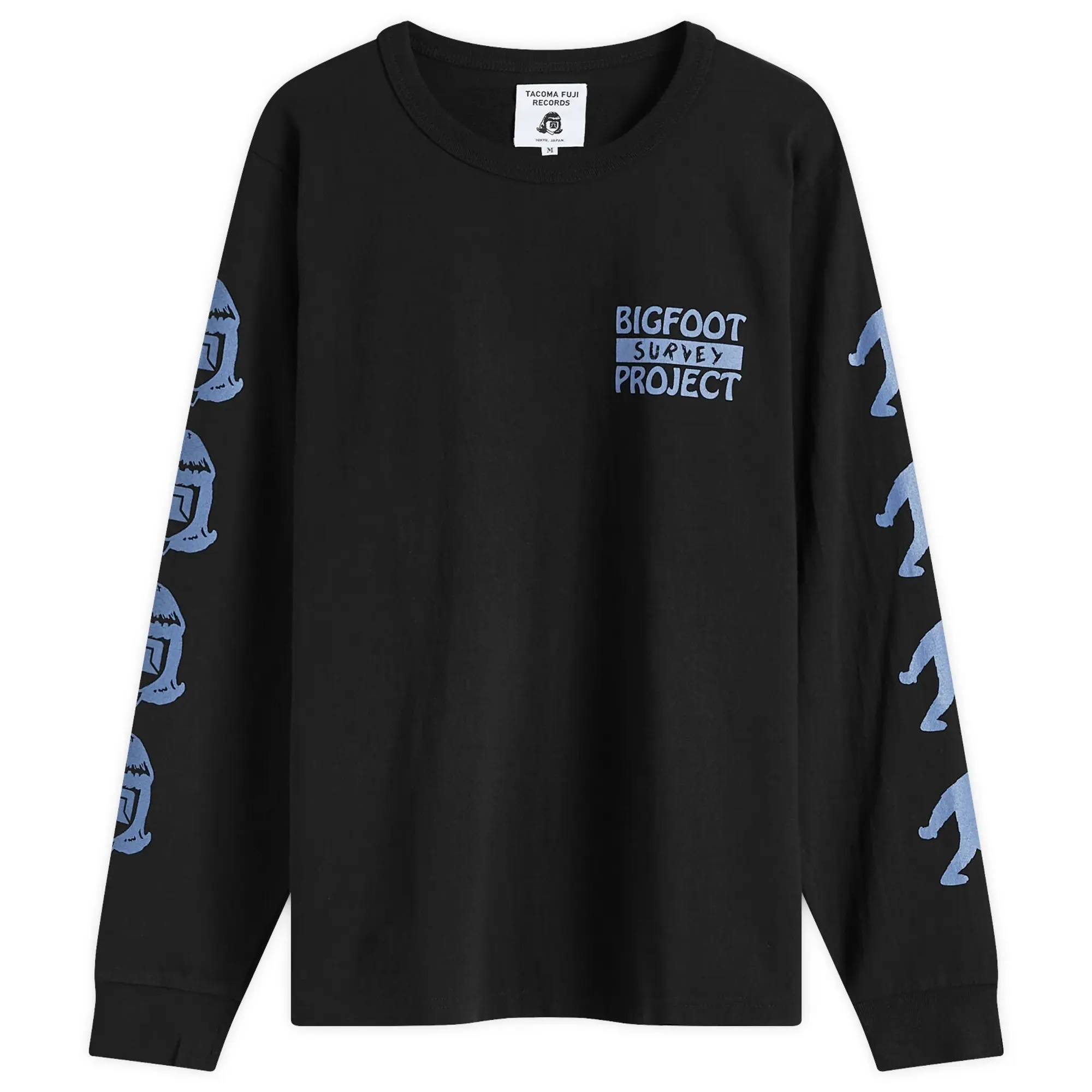 Nanga Men's x Tacoma Fuji Records Logo Long Sleeve T-Shirt Black