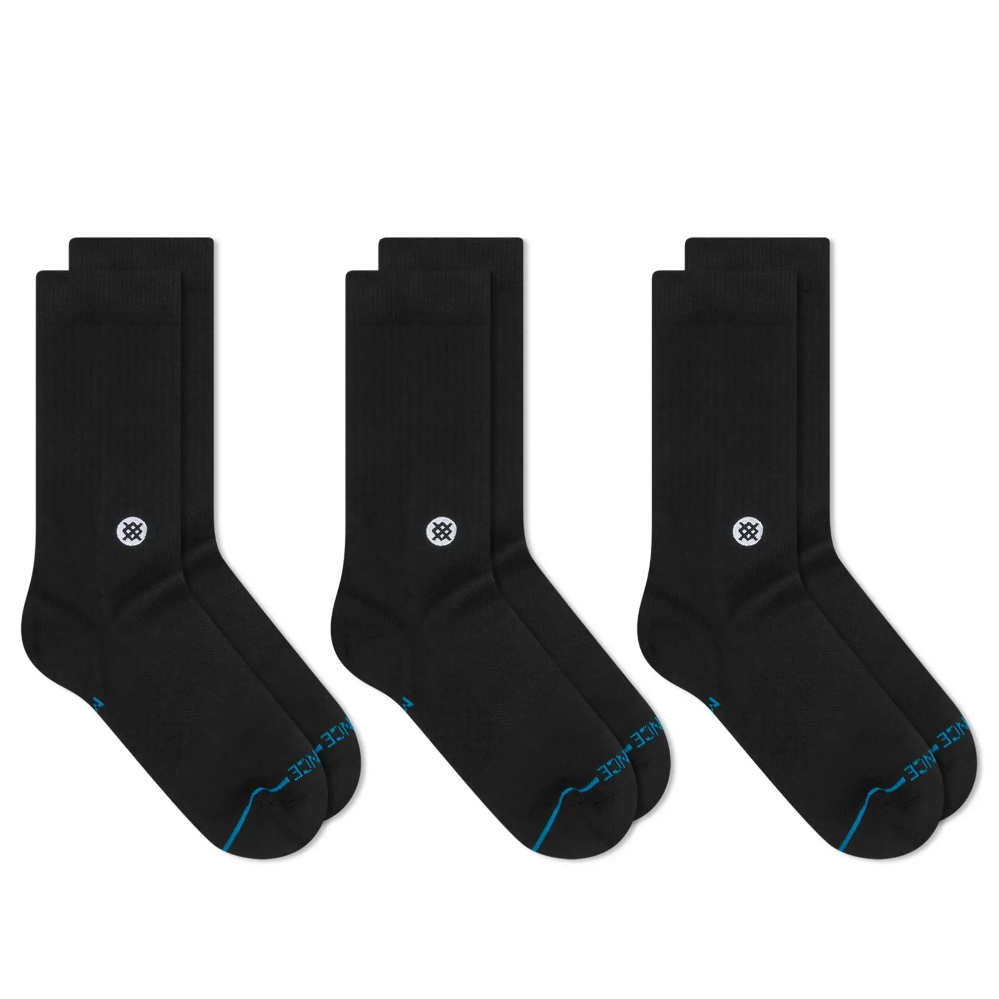 Stance for E by END. Basic Crew 3-Pack Black