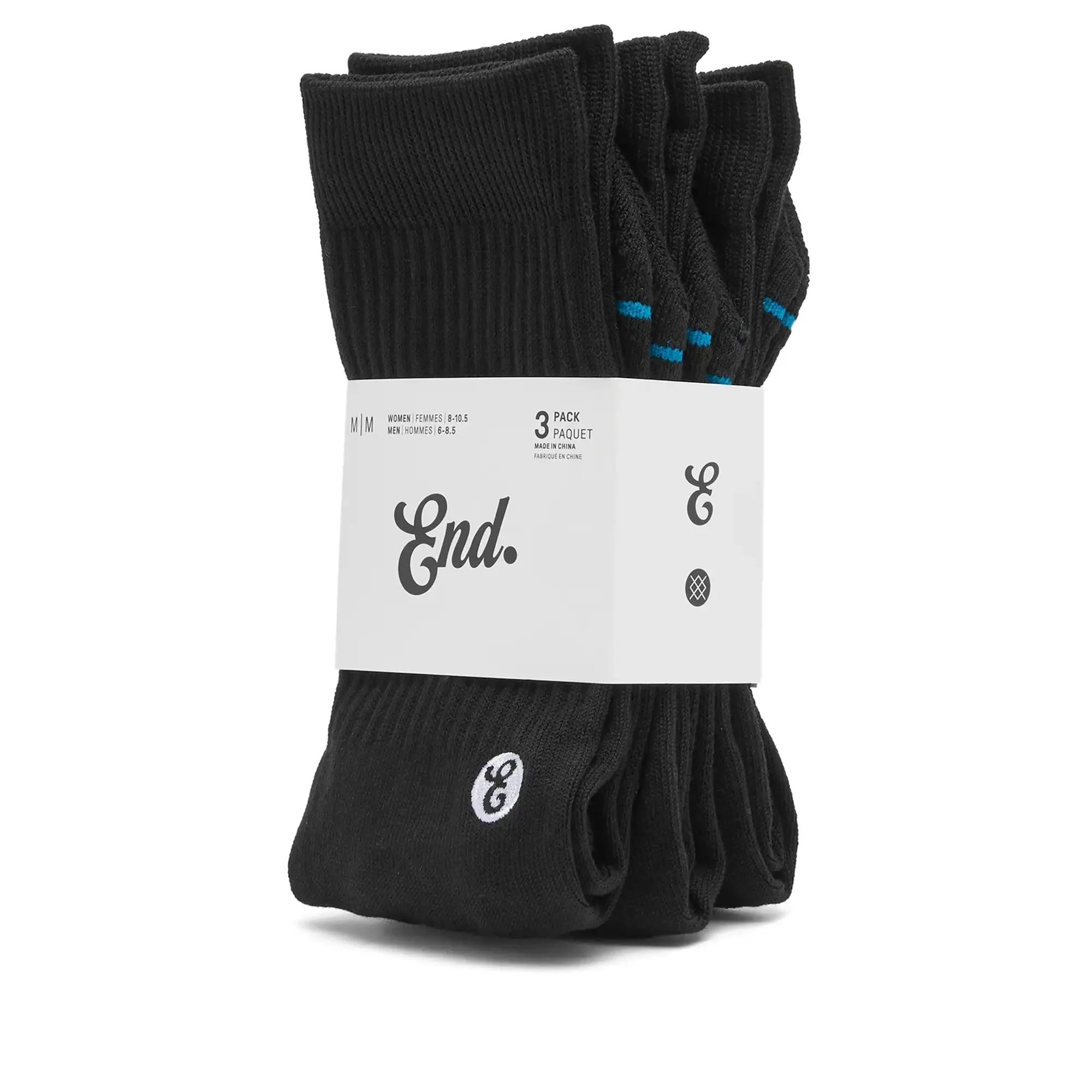 Stance for E by END. Basic Crew 3-Pack Black
