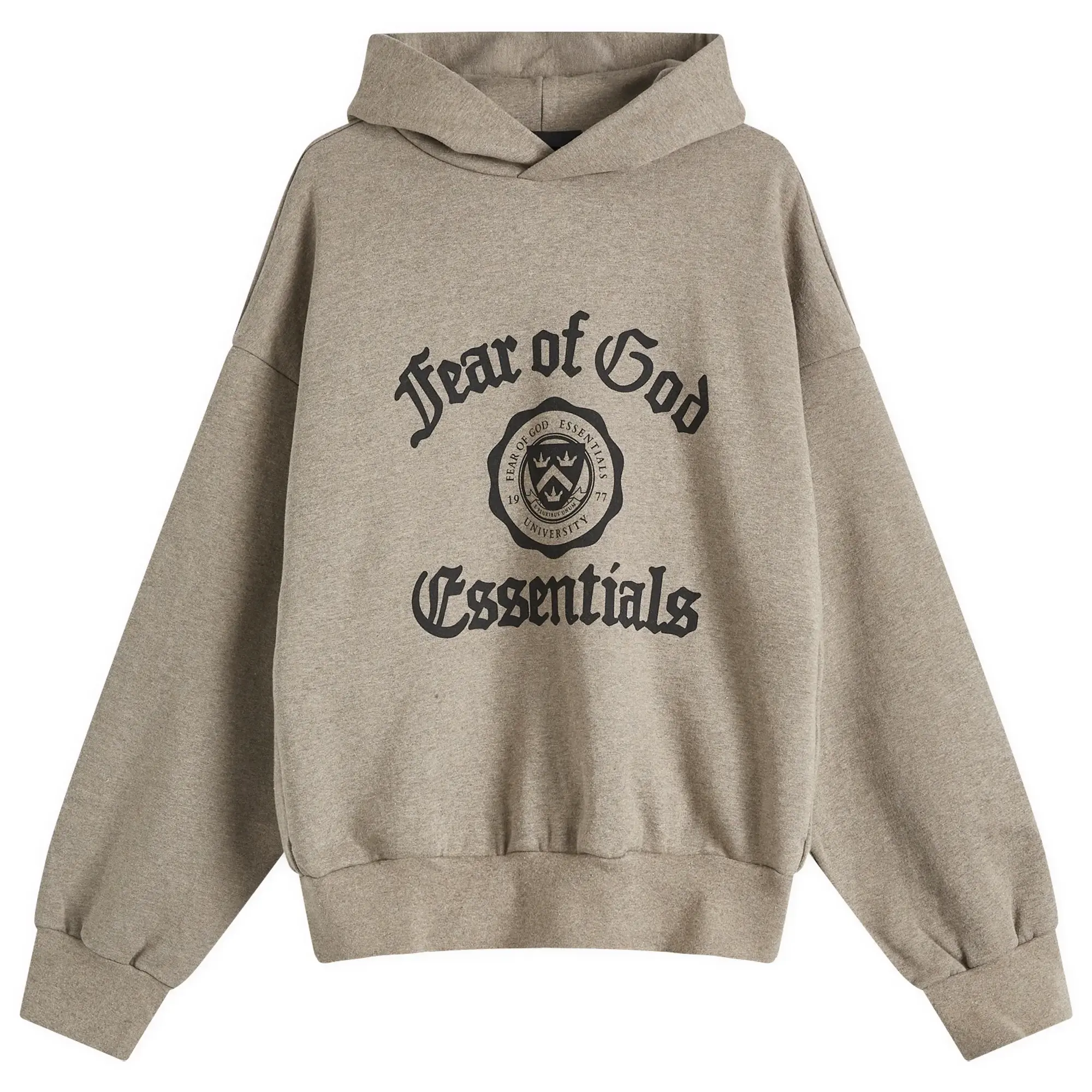 Fear of God ESSENTIALS Men's Heavy Fleece Vintage Shrunken Hoodie Heather Grey