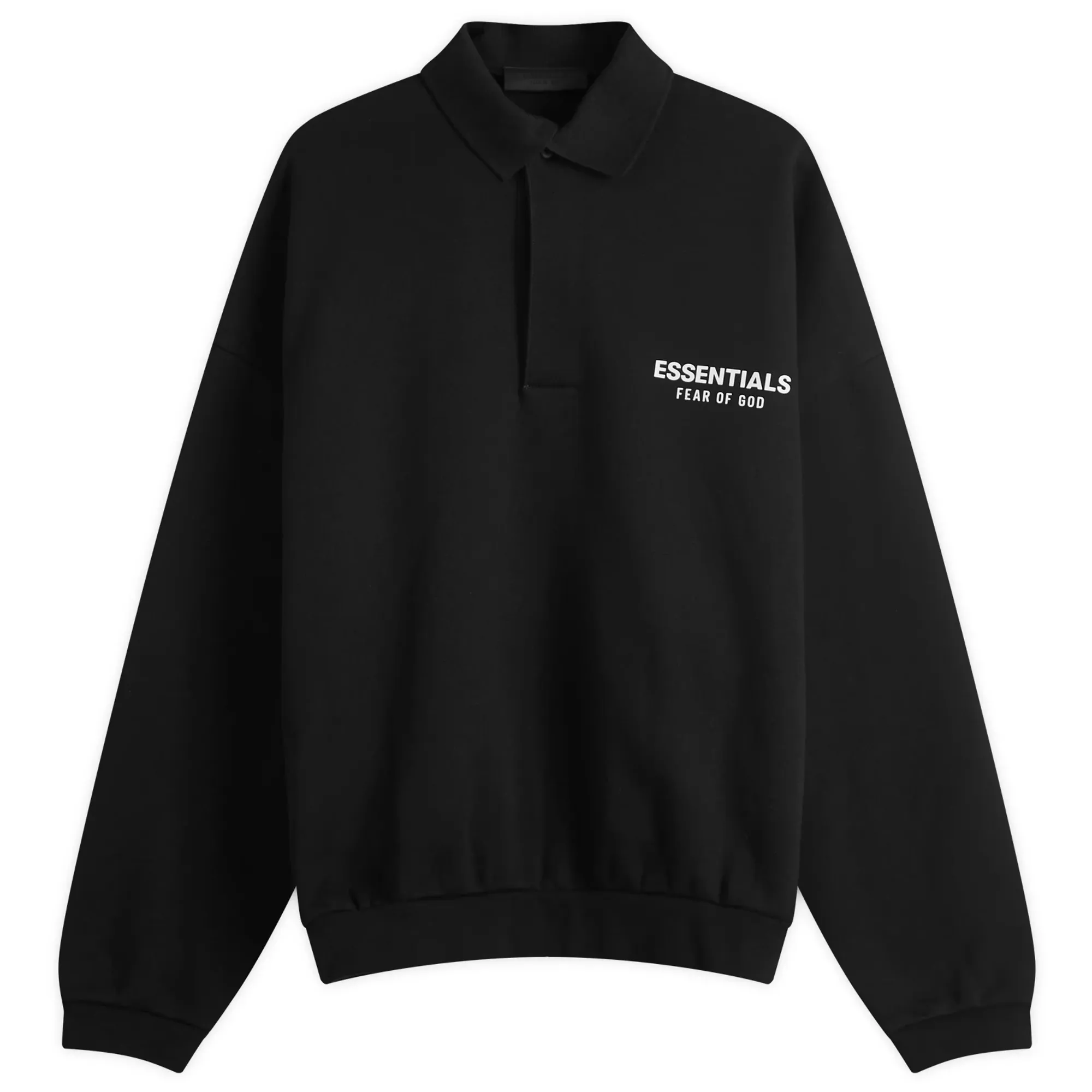 Fear of God ESSENTIALS Men's Core Logo Fleece Polo Sweatshirt