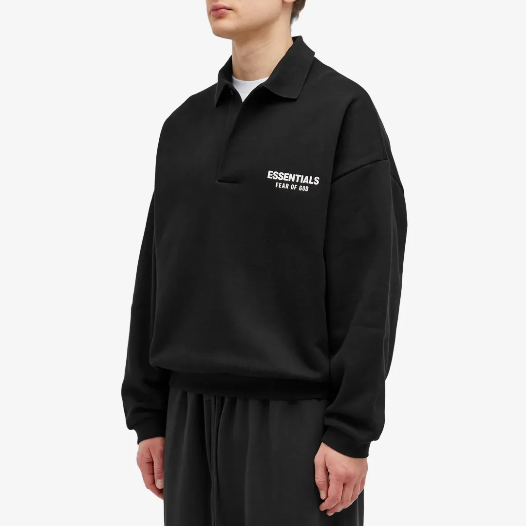 Fear of God ESSENTIALS Men's Core Logo Fleece Polo Sweatshirt
