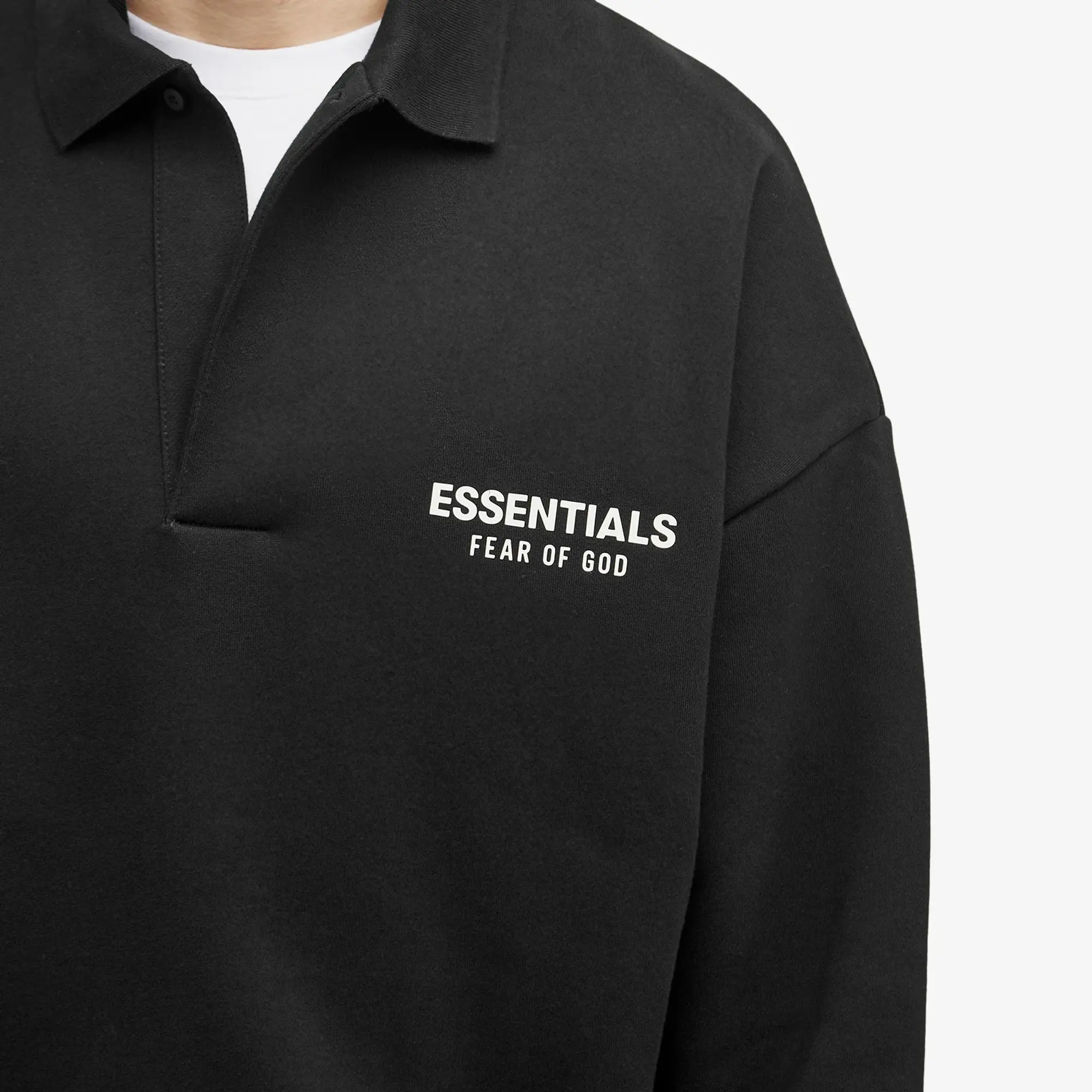 トップス FEAR OF GOD ESSENTIALS FLEECE POLO Fear of God Essentials Fleece Polo Black Men's - FW24 - US