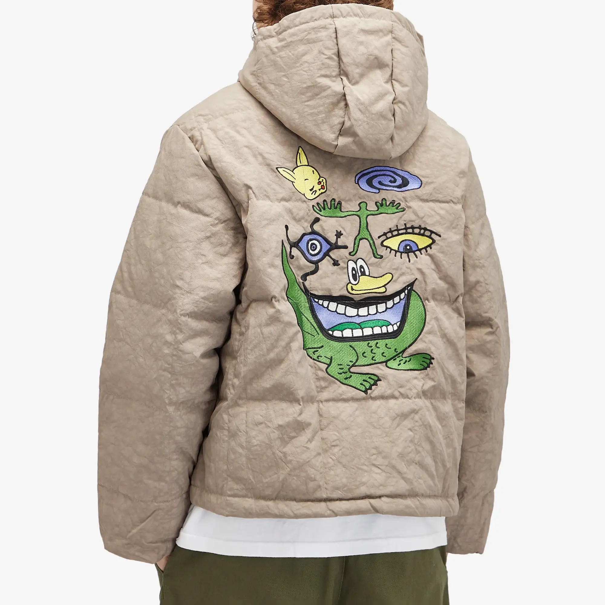 Brain Dead Men's Dimension Puffer Jacket Tan