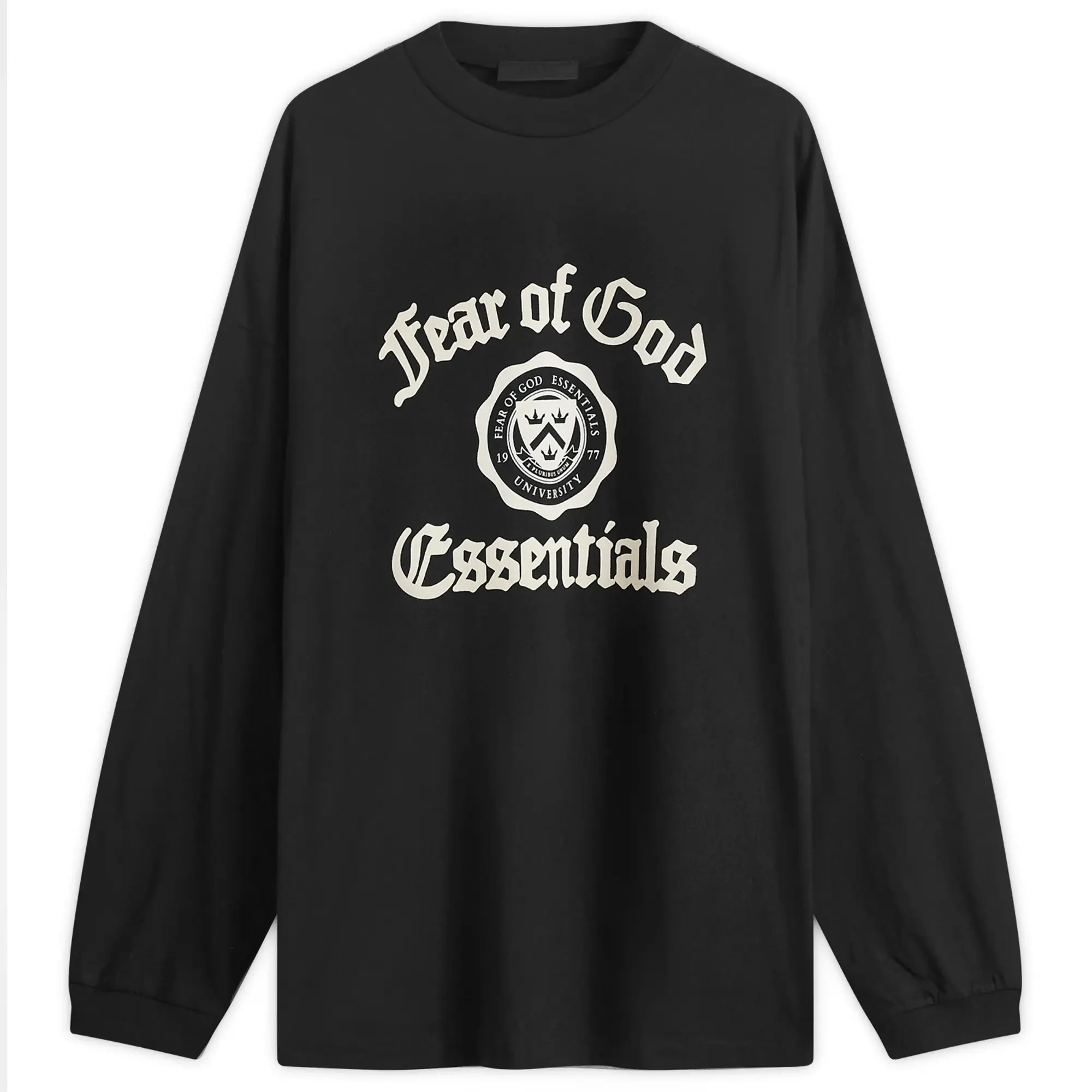 Fear of God ESSENTIALS Men's University Long Sleeve T-Shirt Black