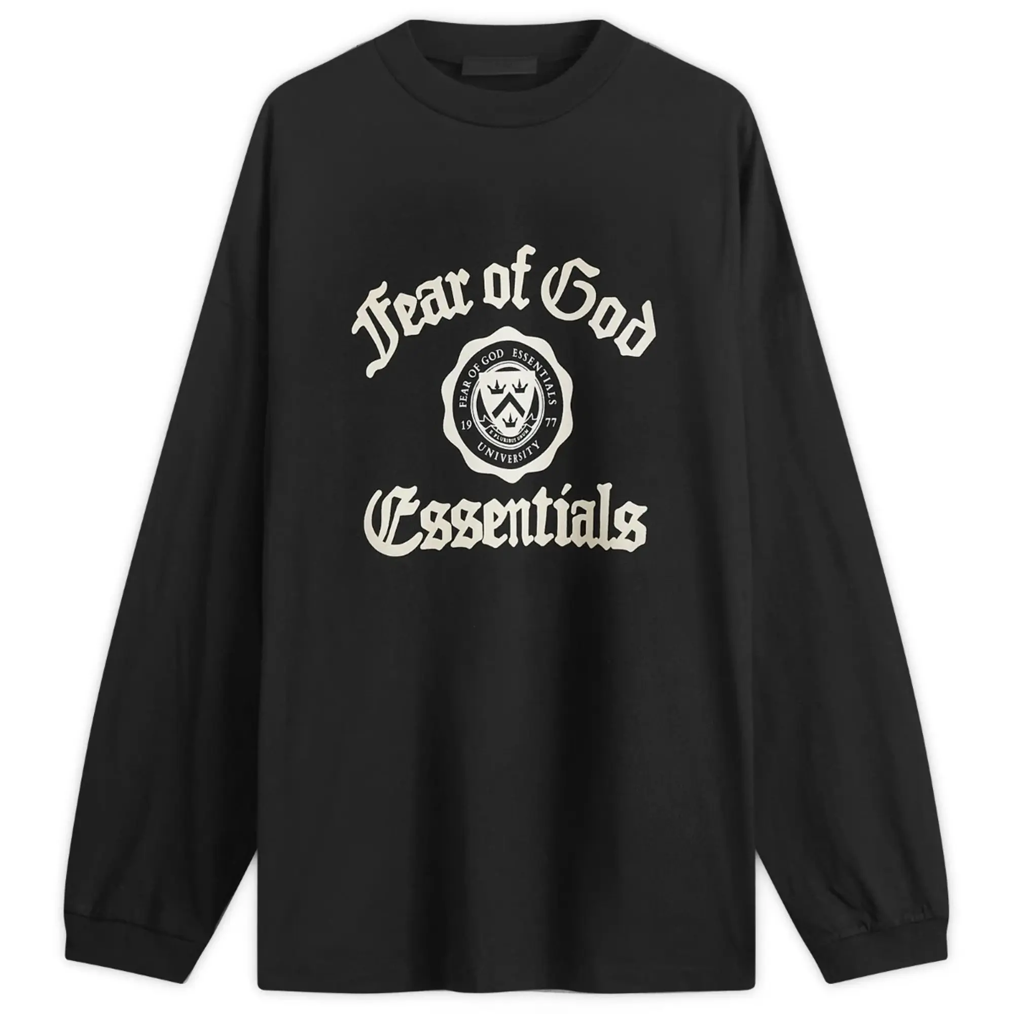 Fear of God ESSENTIALS Men's University Long Sleeve T-Shirt Black