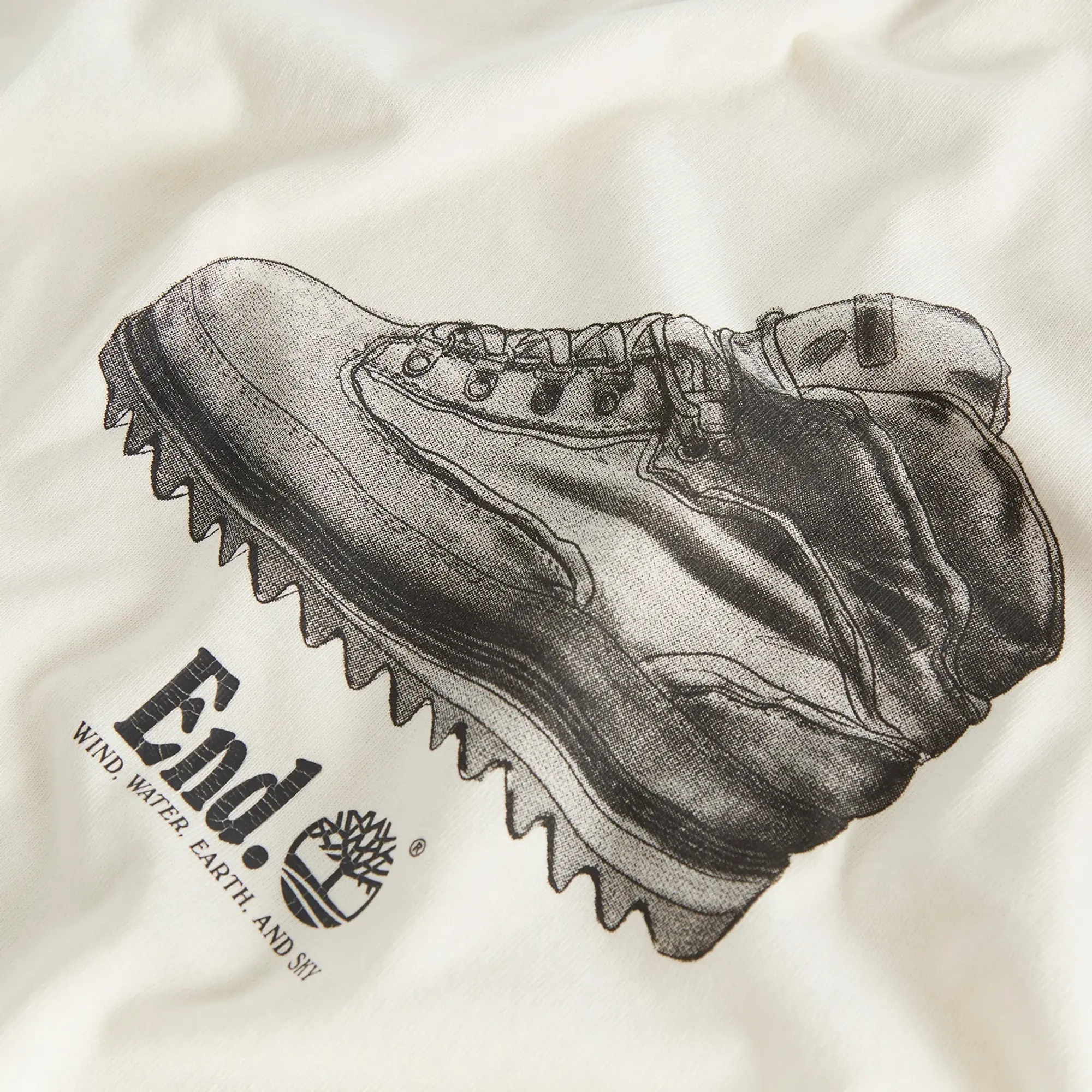 END. x Timberland T-Shirt White Sand