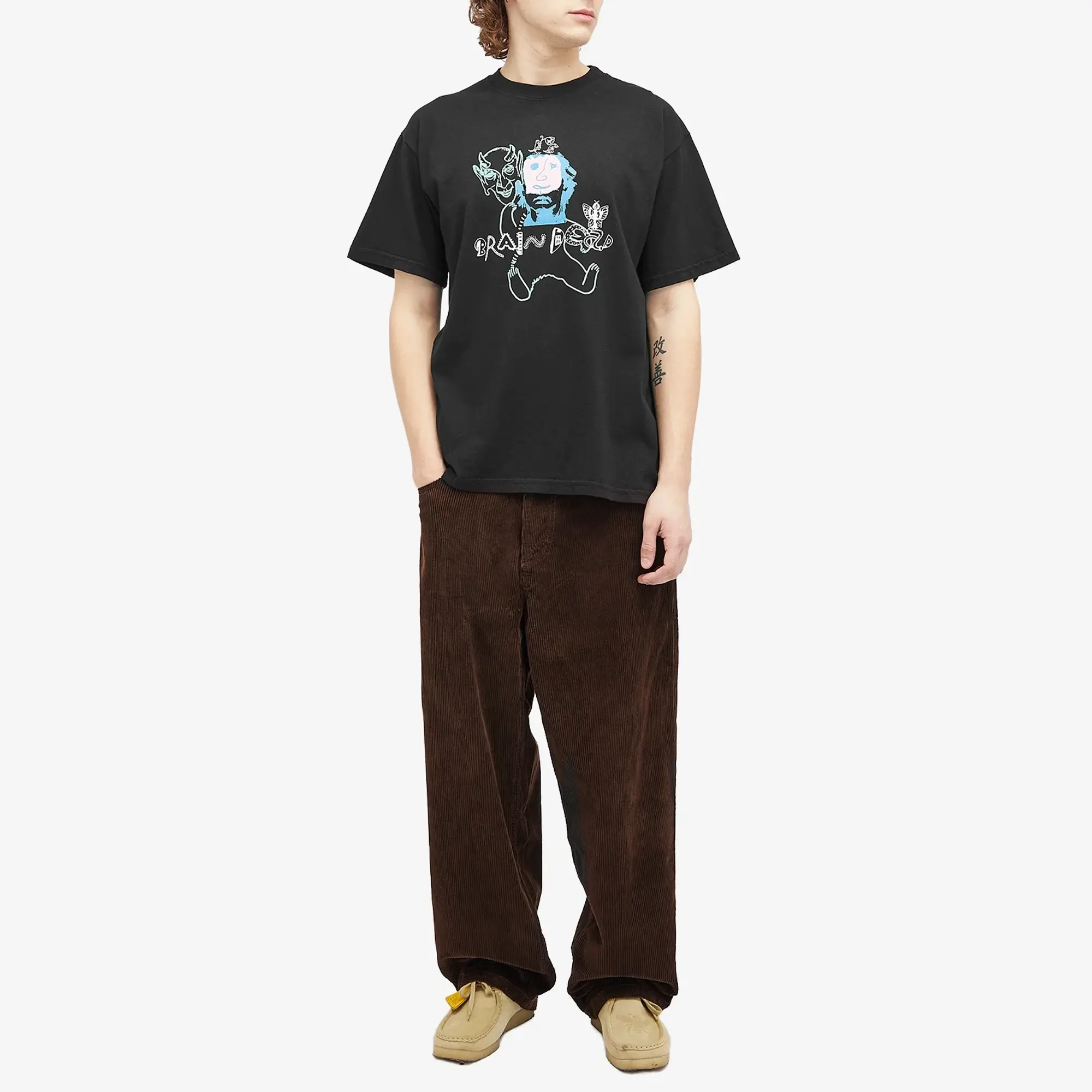 Brain Dead Men's Masks T-Shirt Black