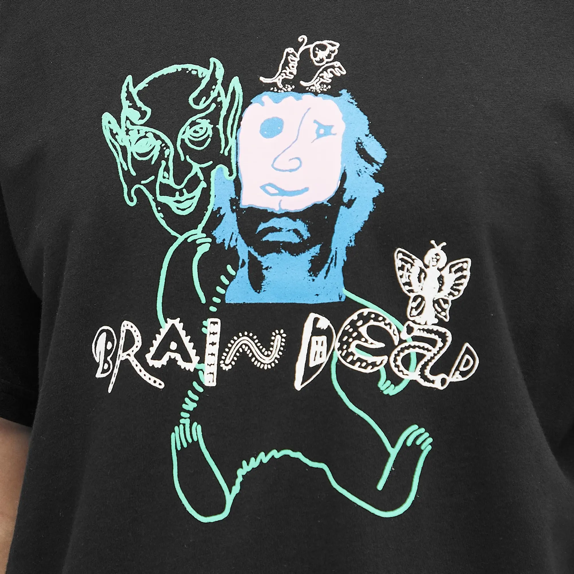Brain Dead Men's Masks T-Shirt Black
