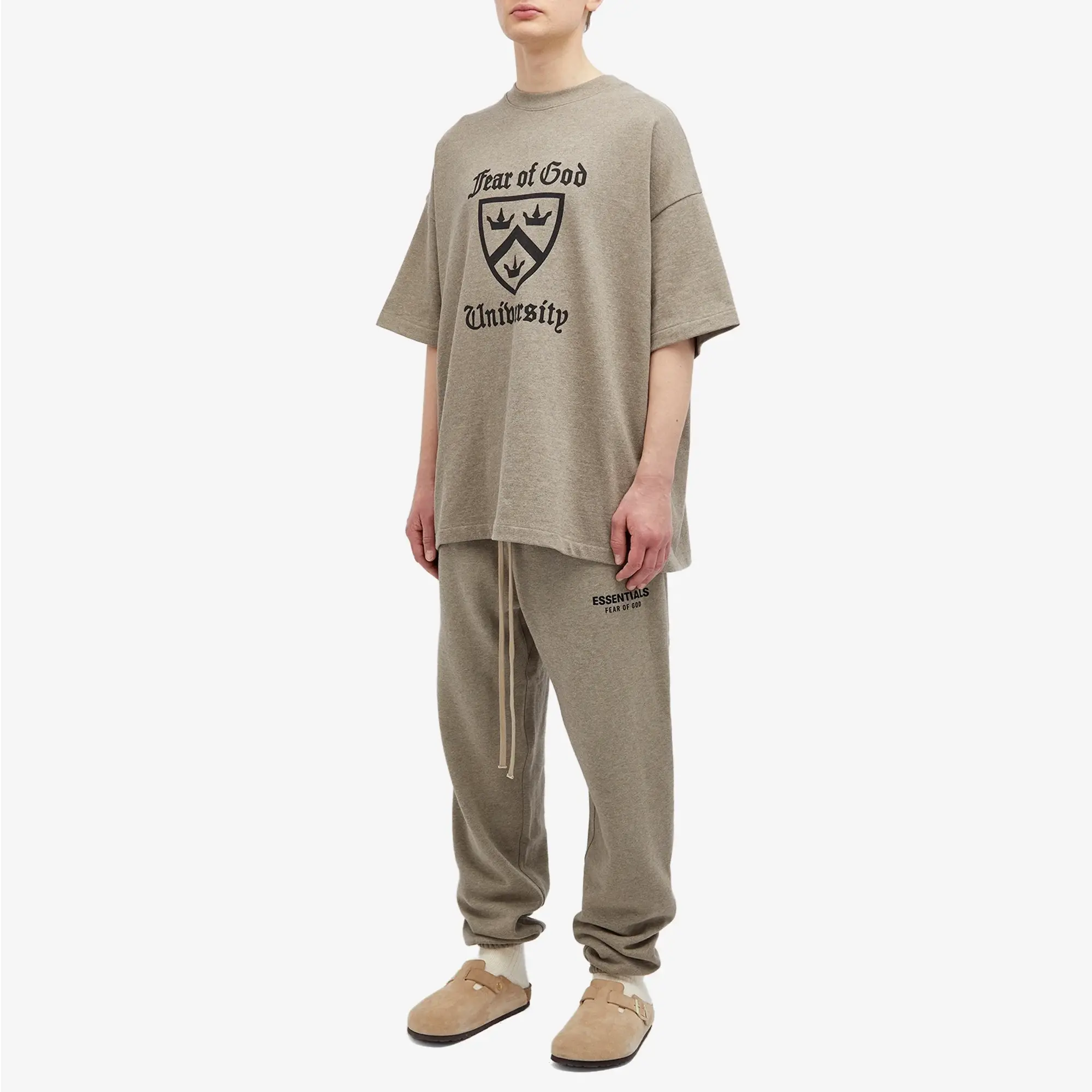 Fear of God ESSENTIALS Men's University T-Shirt Heather Grey