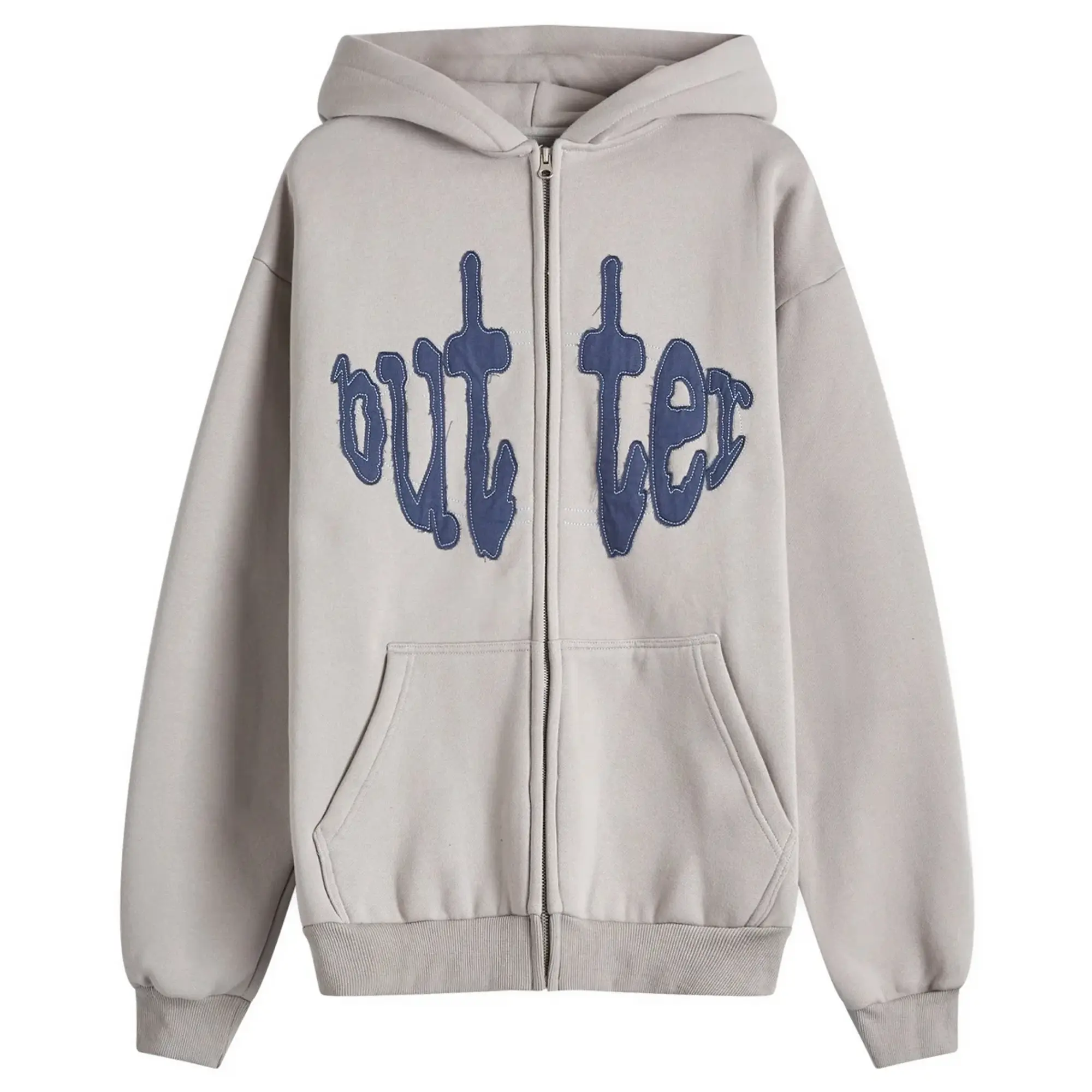 Butter Goods Men's Frenzy Zip Hoodie Grey