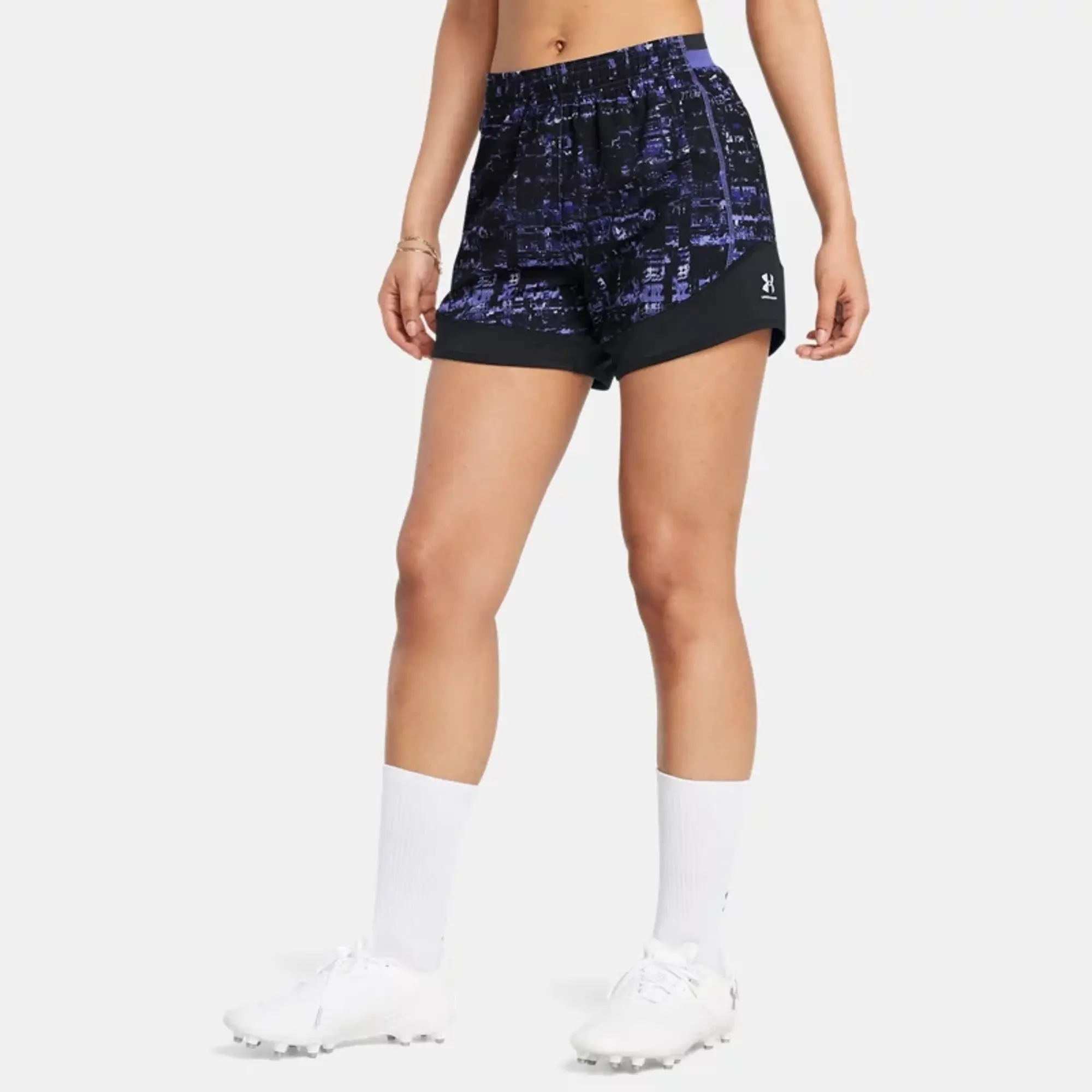 Women's  Under Armour  Challenger Pro Printed Shorts Starlight / Celeste XS