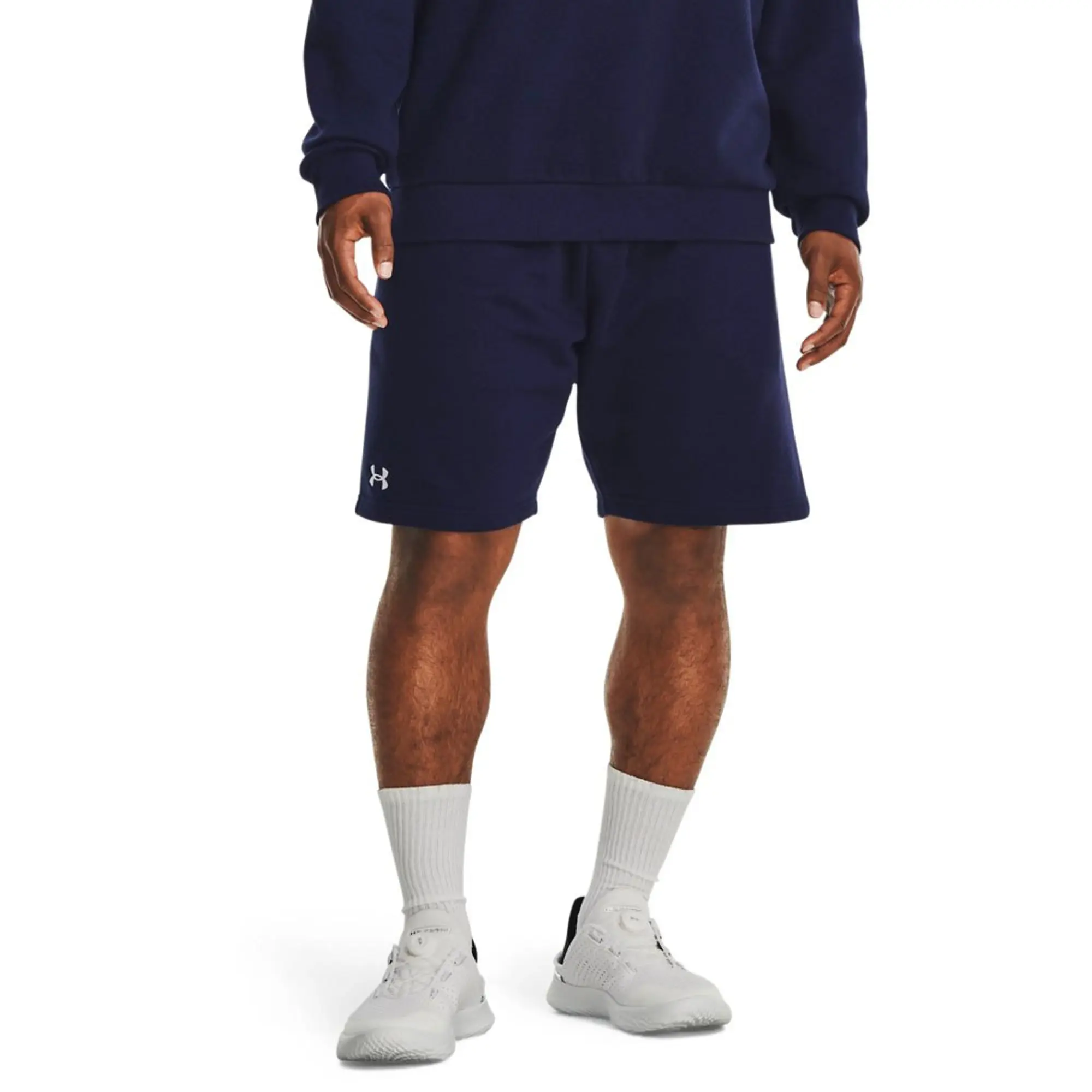 Men's  Under Armour  Rival Fleece Shorts Midnight Navy / White XXL