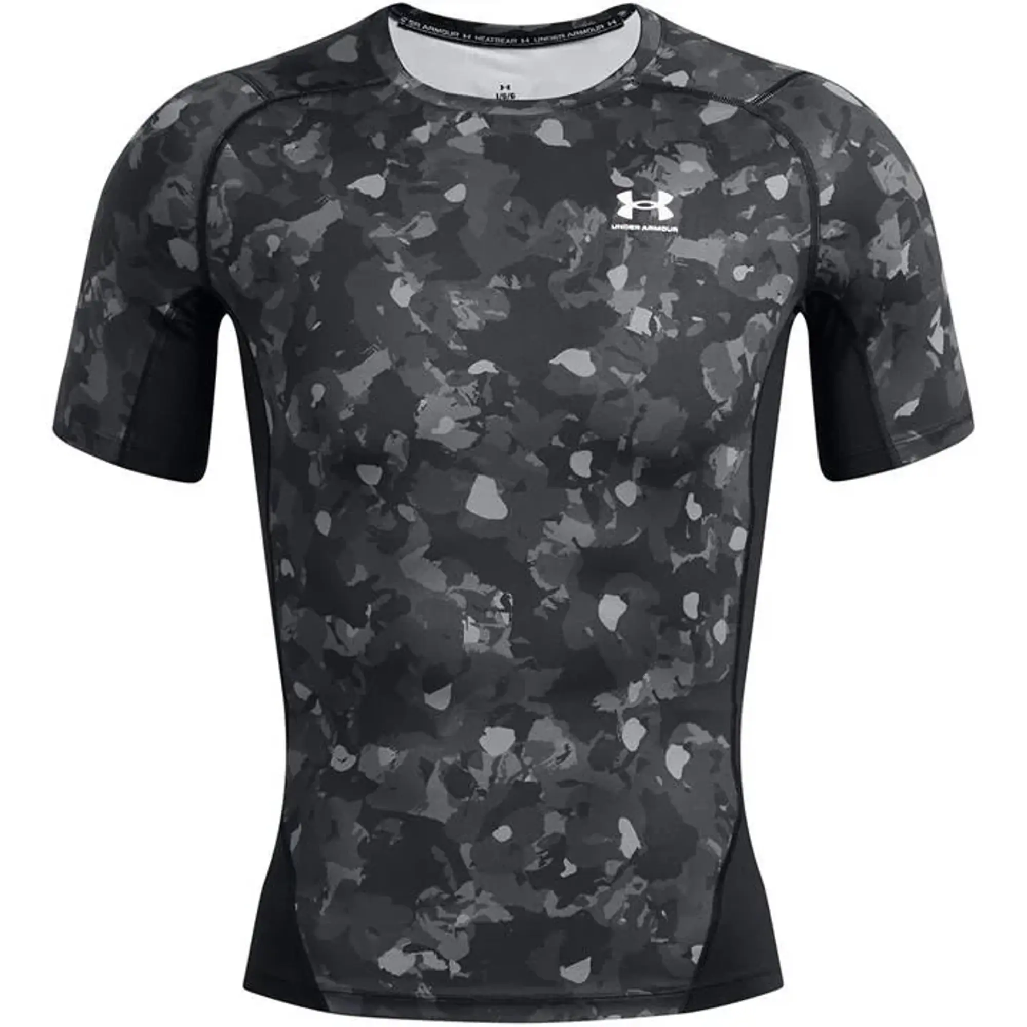 Under Armour Men's HeatGear® Printed Short Sleeve Black / White XXL