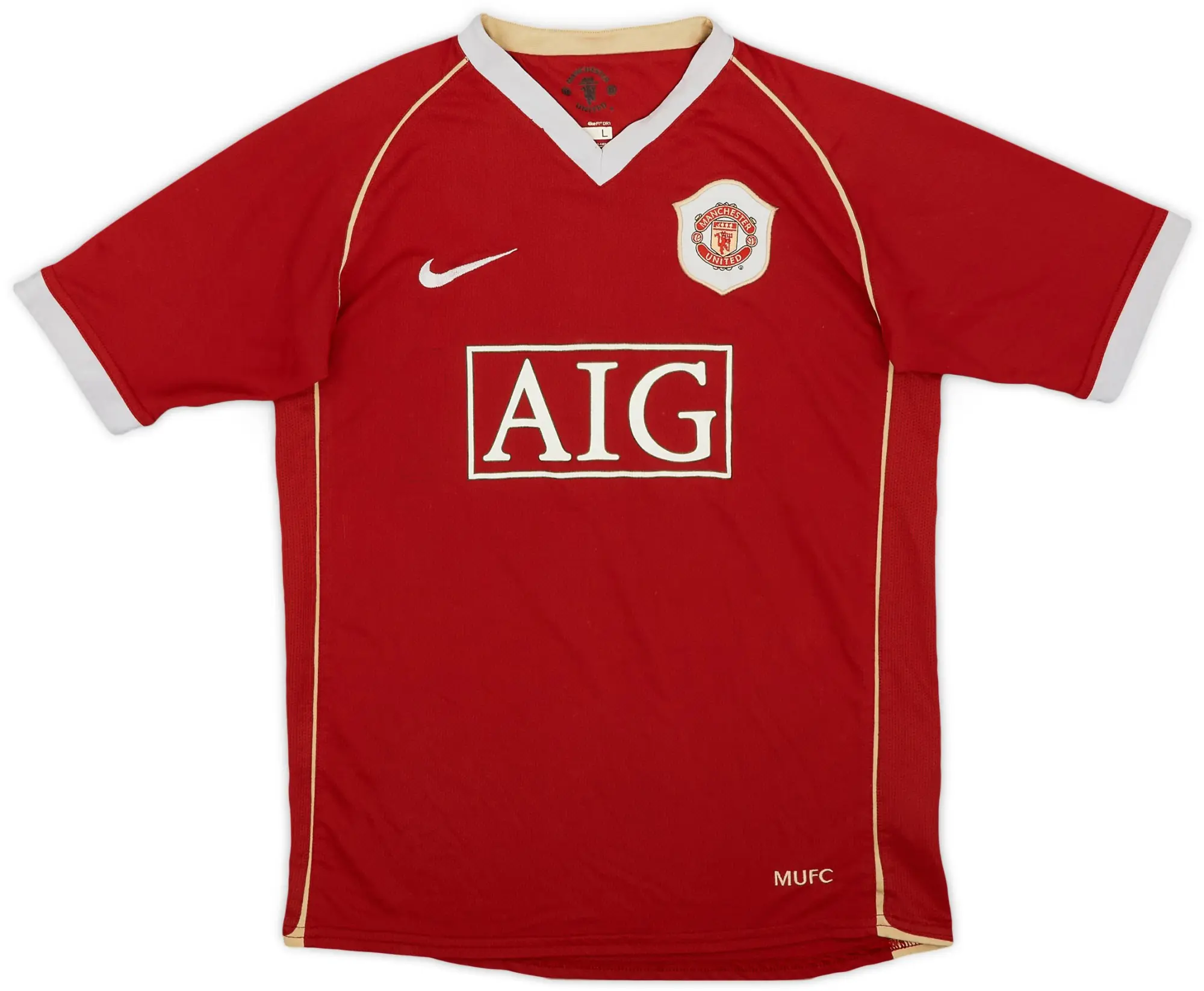 Nike 2006-07 Manchester United Home Shirt - 6/10 - (L.Boys)