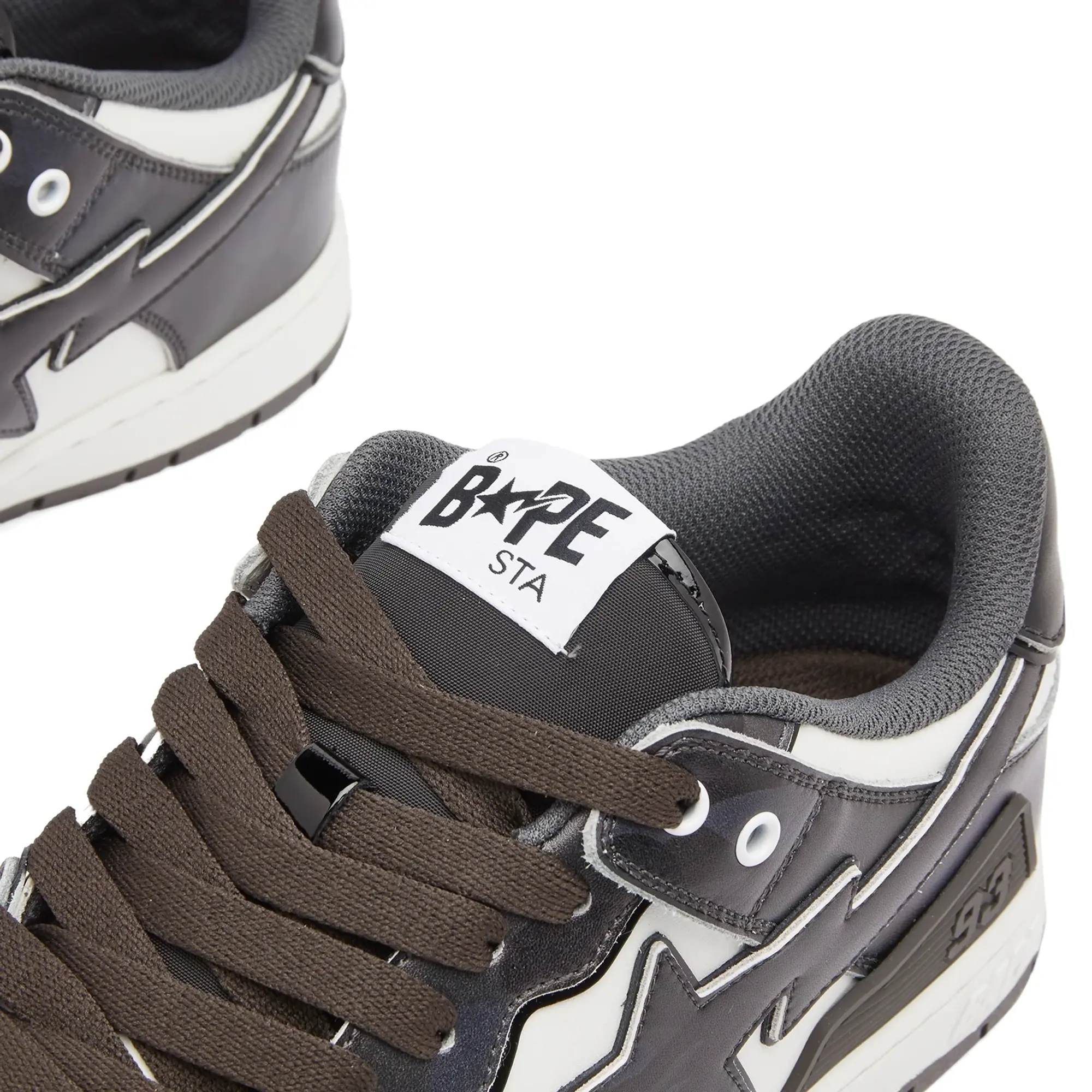 A Bathing Ape Men's Camo Leather Sk8 Sta Sneaker Black