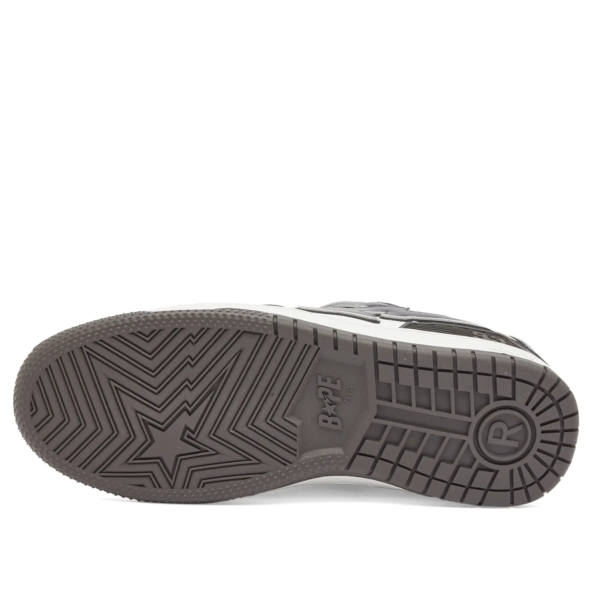 A Bathing Ape Men's Camo Leather Sk8 Sta Sneaker Black