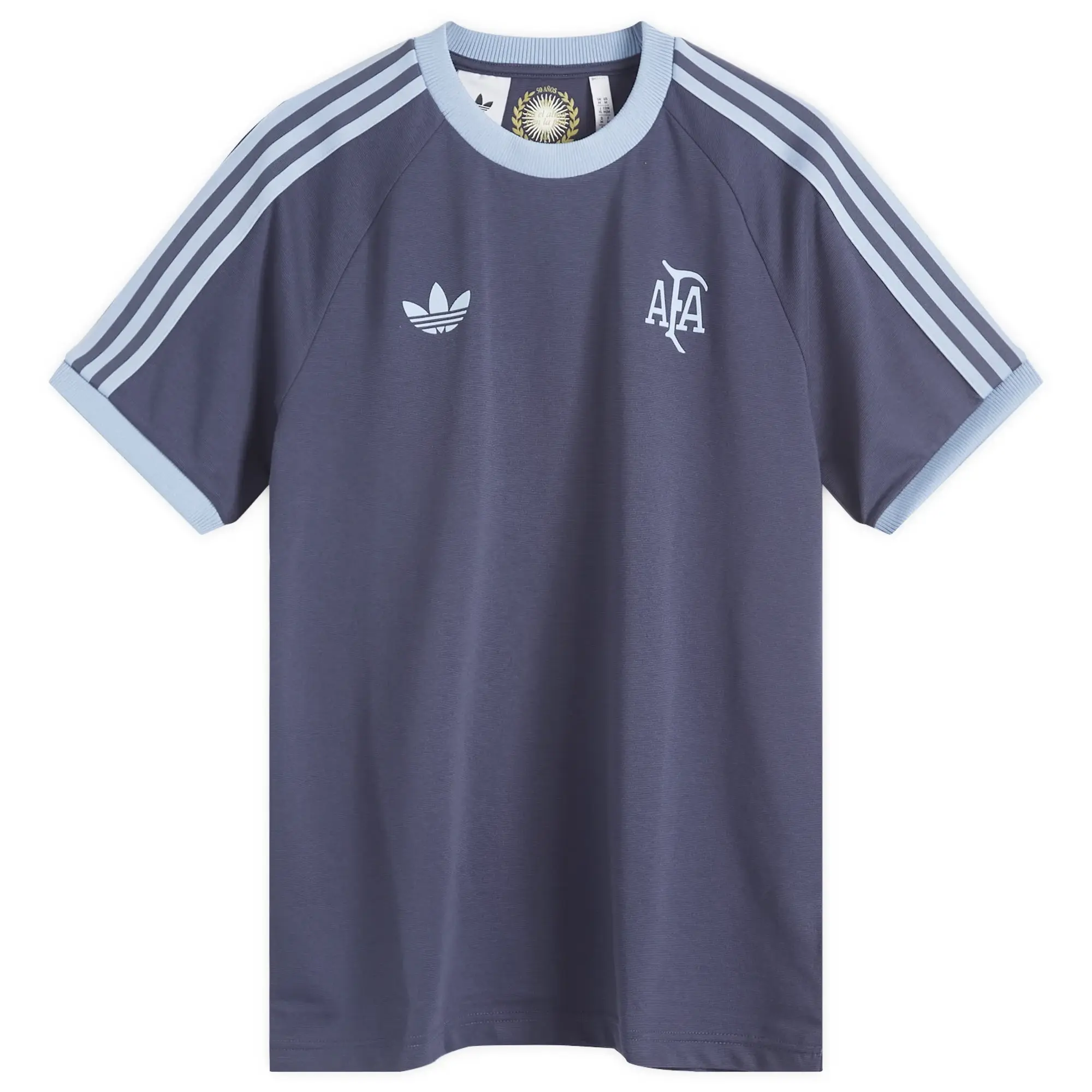 Adidas Football Argentina Anniversary T-Shirt In Navy