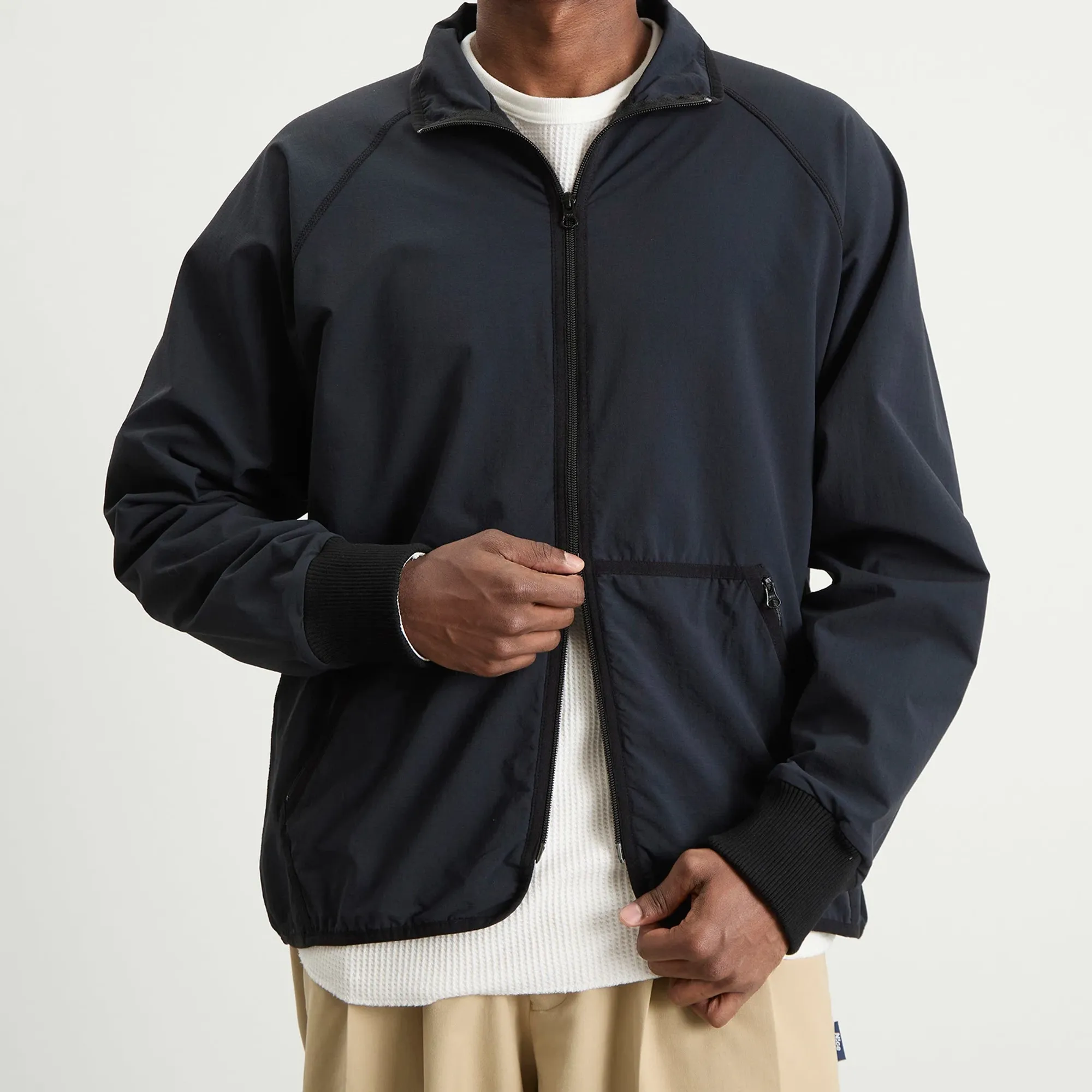 Beams Plus Men's Jersey Back Fleece Jacket Black | 3818-0001-139