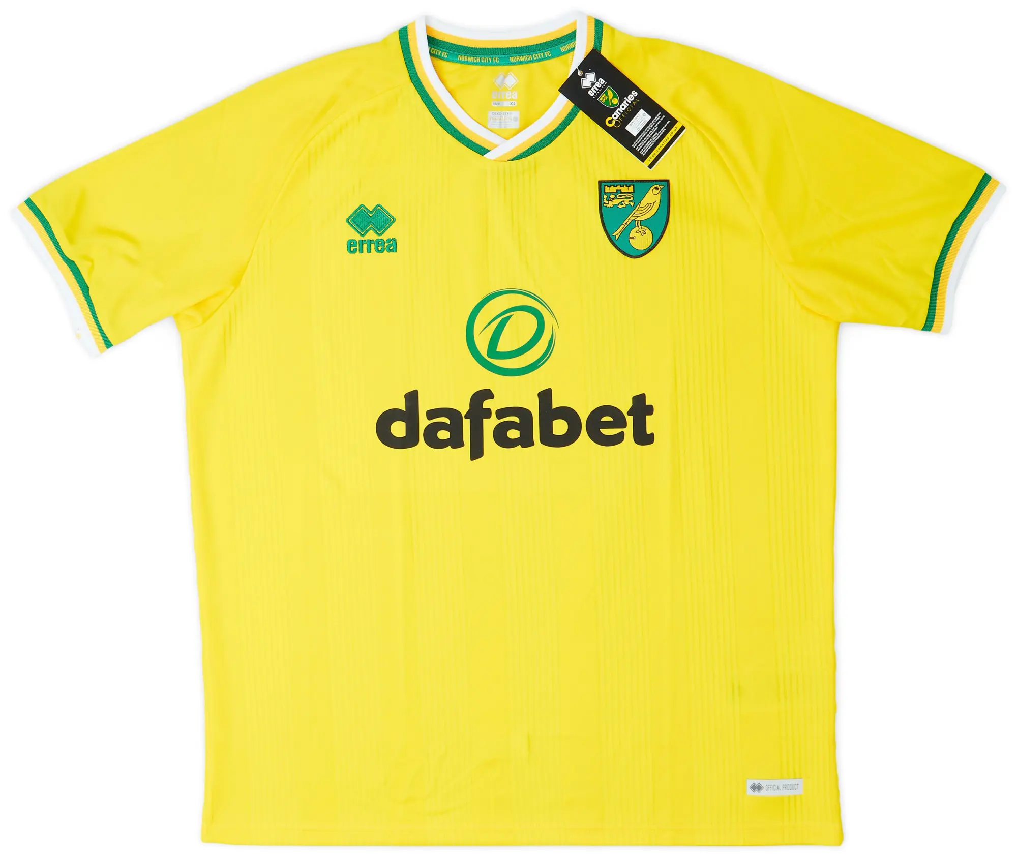 Errea 2020-21 Norwich City Home Shirt (XL)