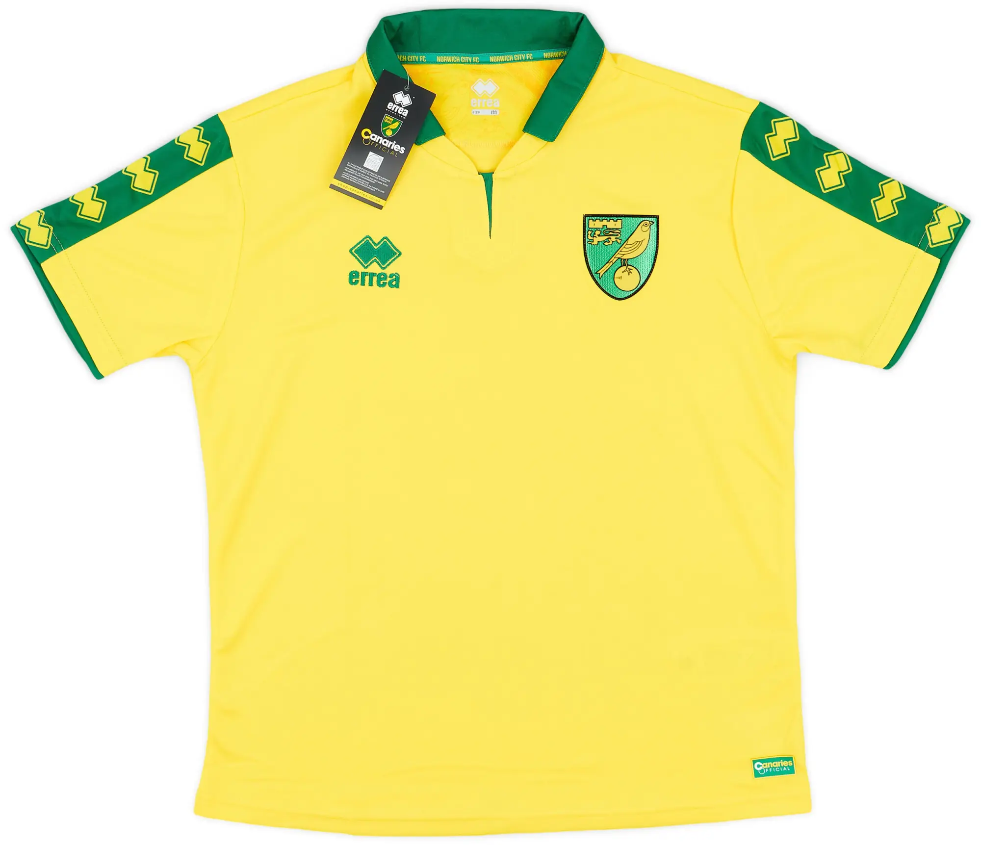 Errea 2017-18 Norwich Home Shirt (M)