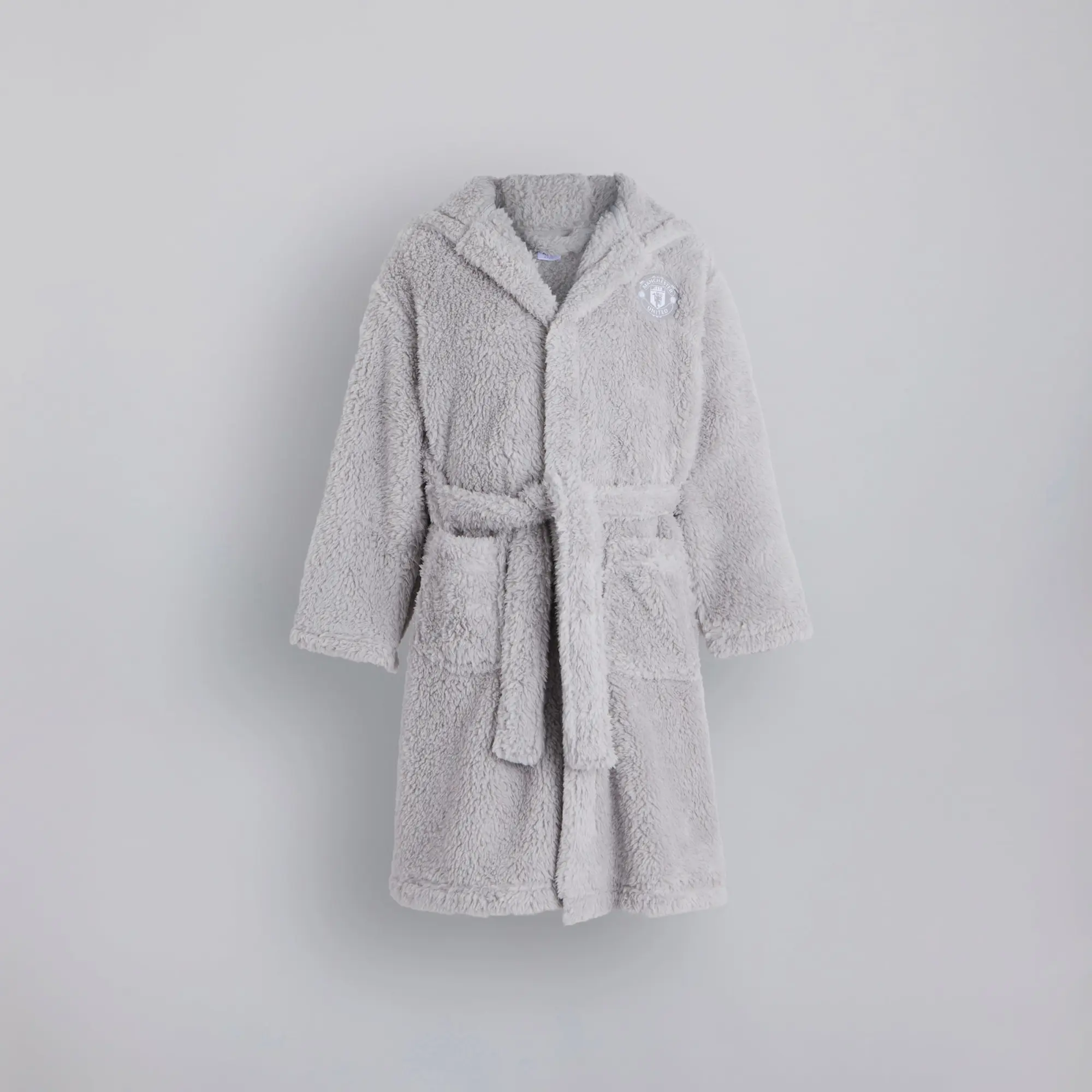 BRECREST Manchester United Girls Dressing Gown Grey