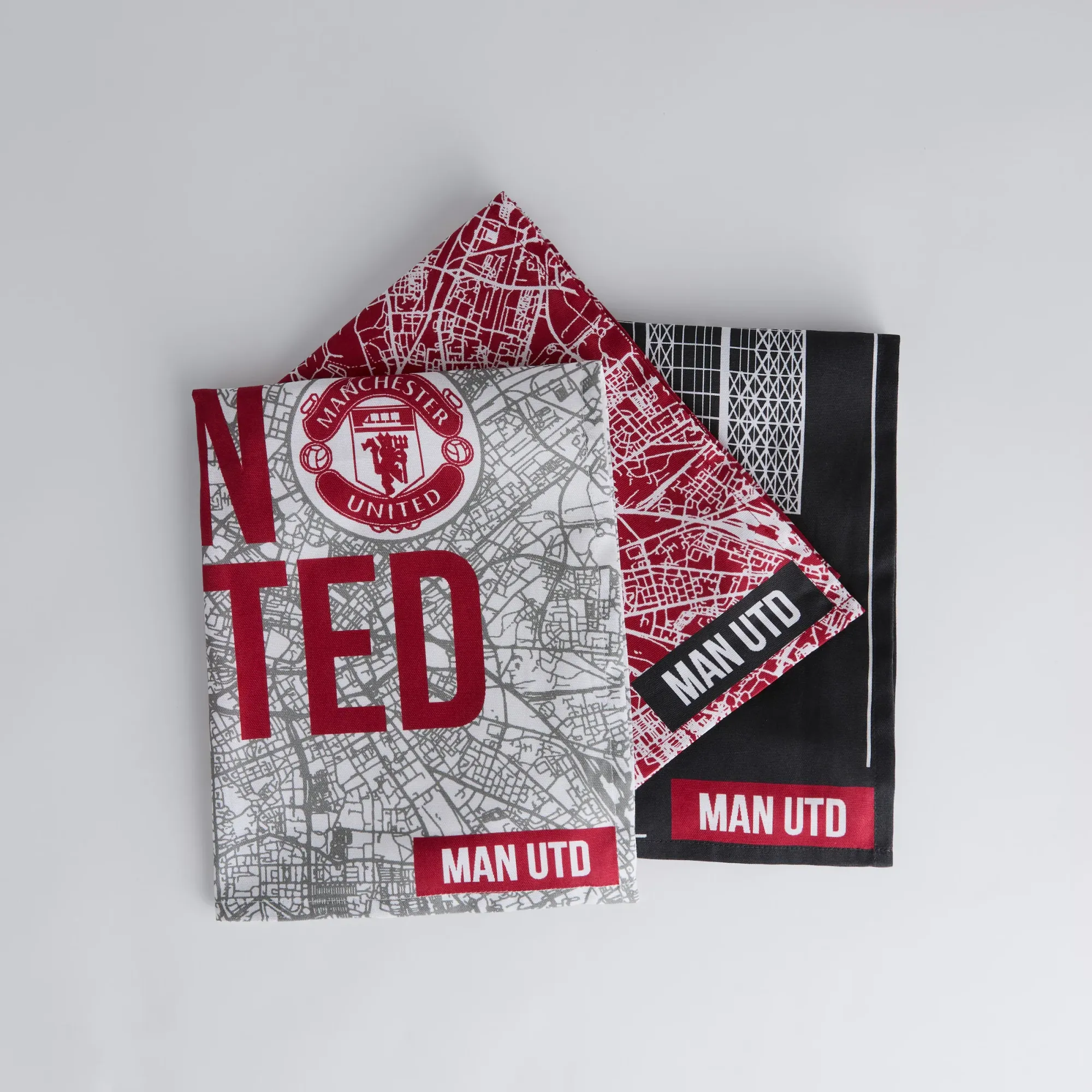 FOCO Manchester United Tea Towel Set 3 Pack Multi