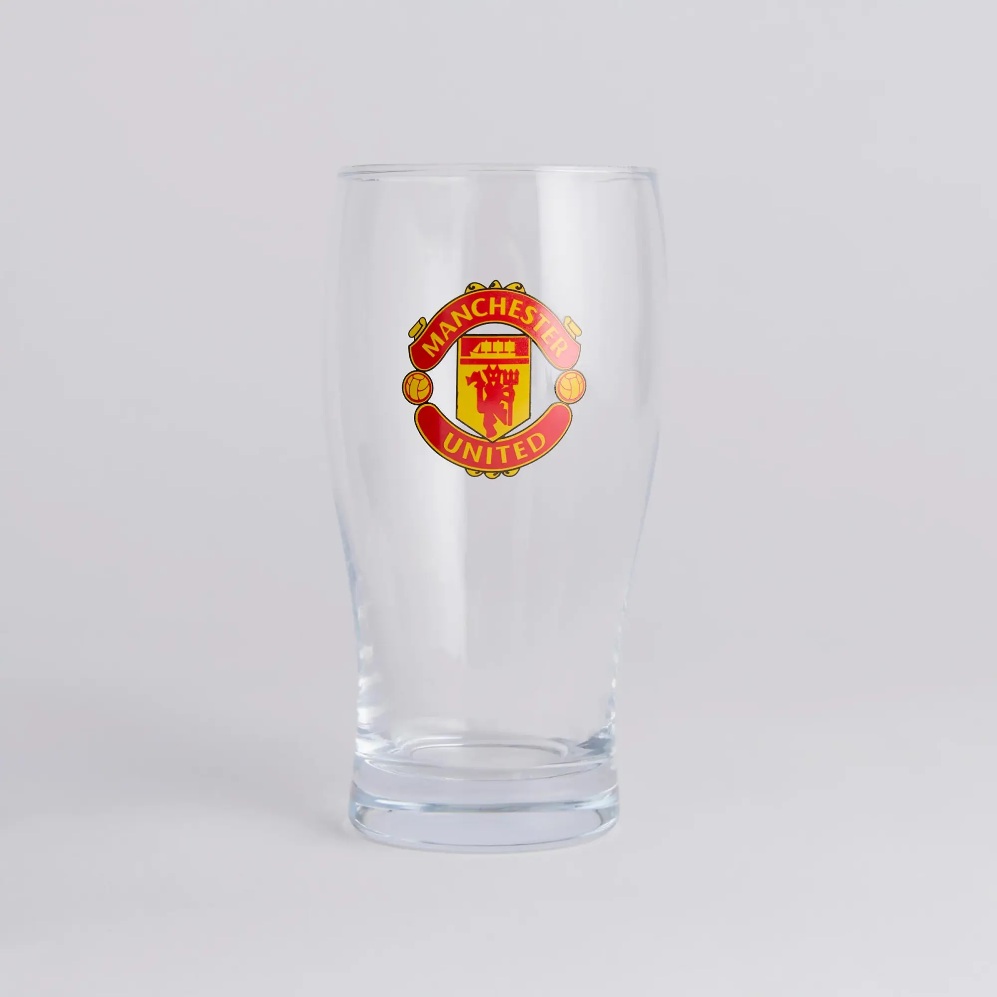 FOCO Manchester United Tulip Pint Glass Clear