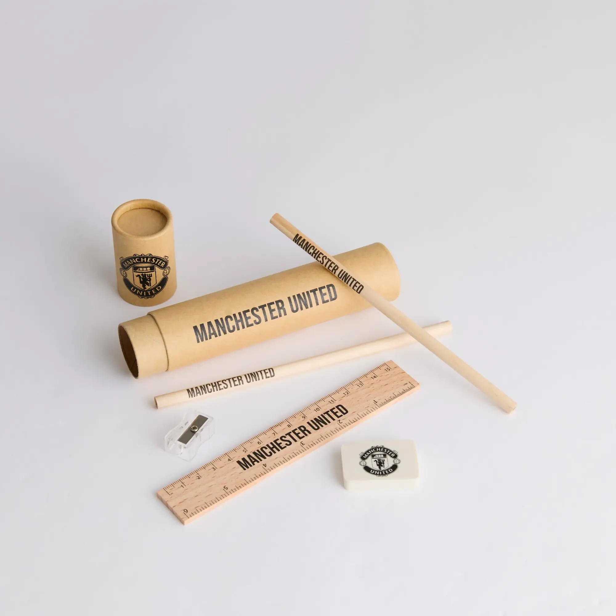 FOCO Manchester United Stationery Tube Set Brown