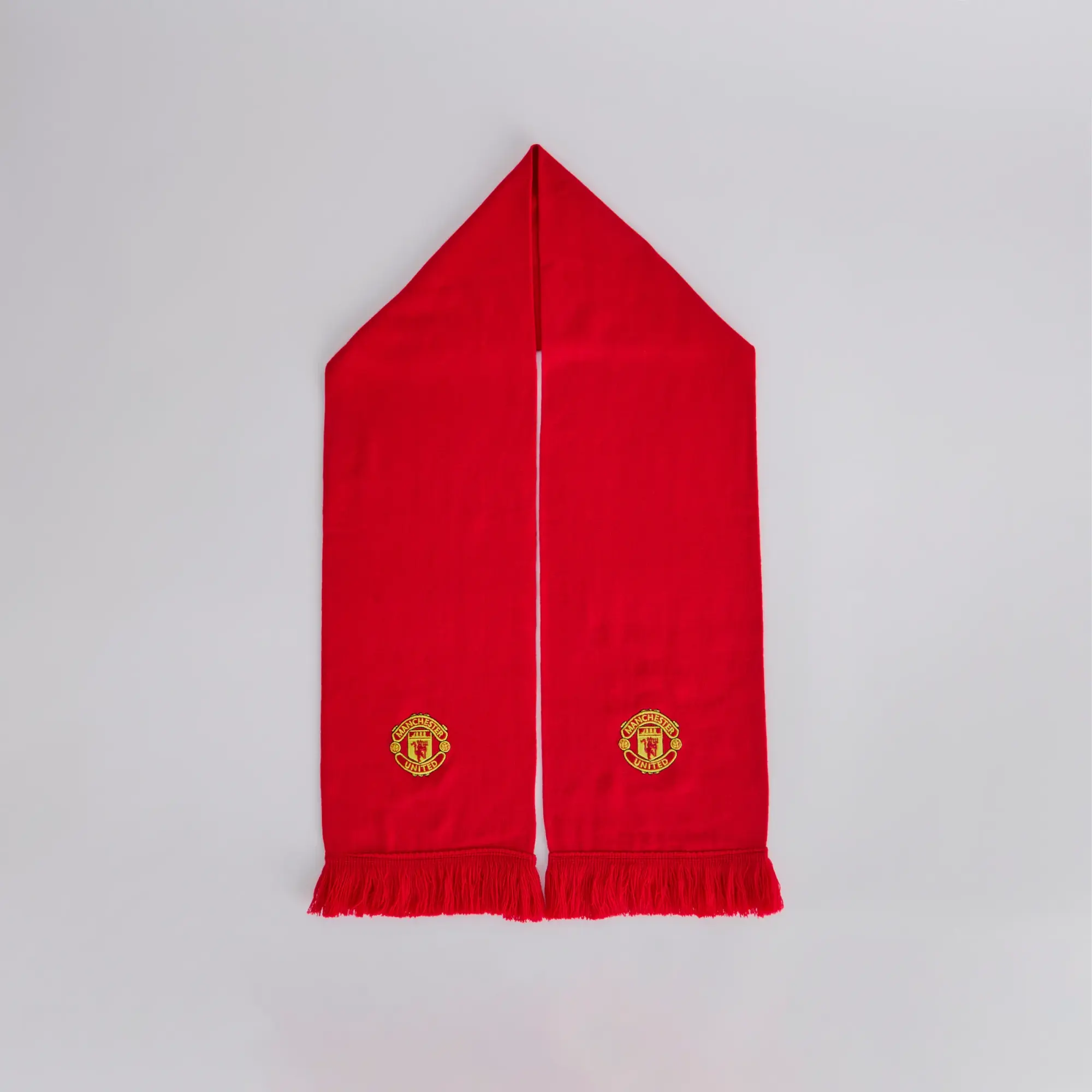 Fan Base Manchester United Embroidered Crest Scarf Red