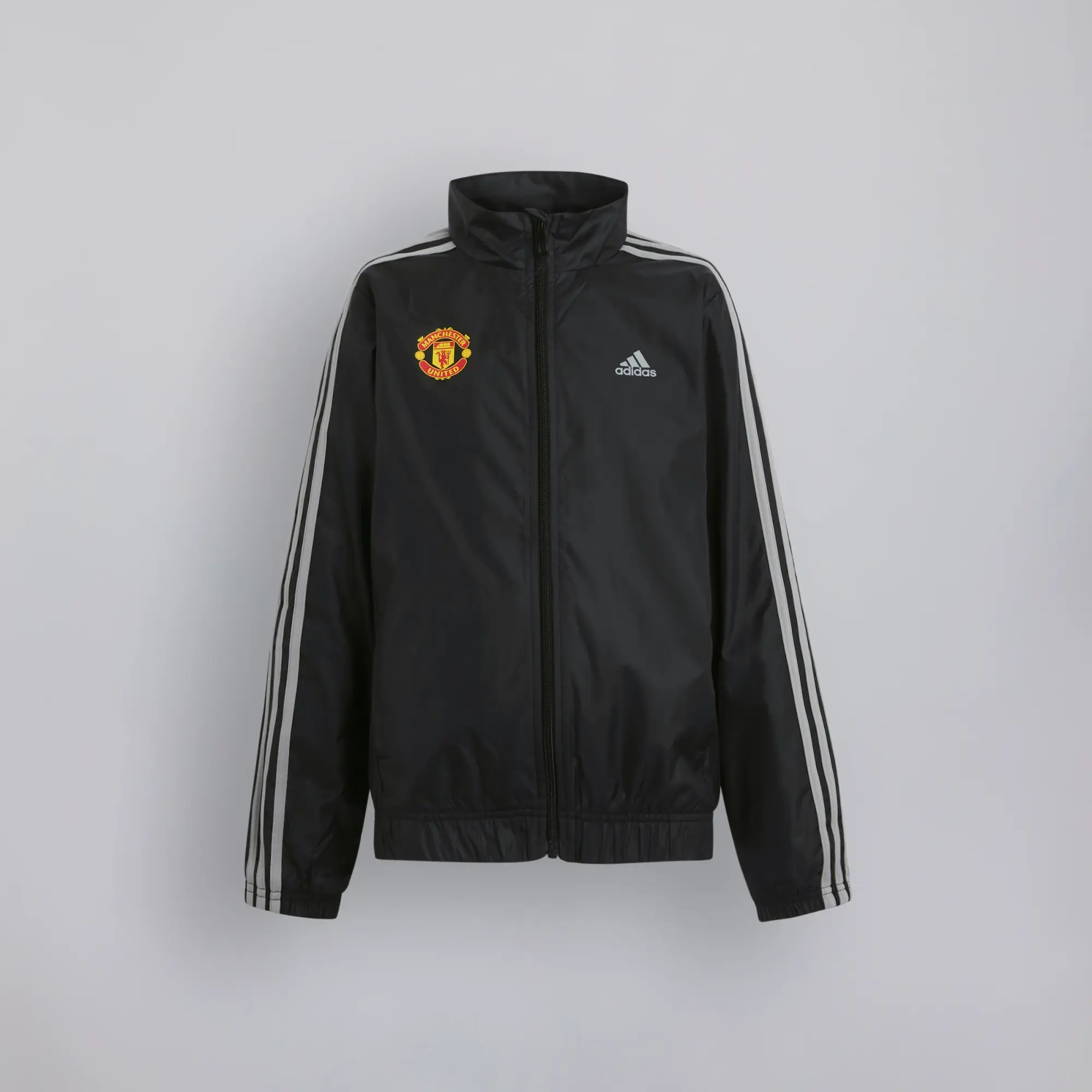 Manchester United x adidas Kids Essentials 3-Stripes Woven Tracksuit Black