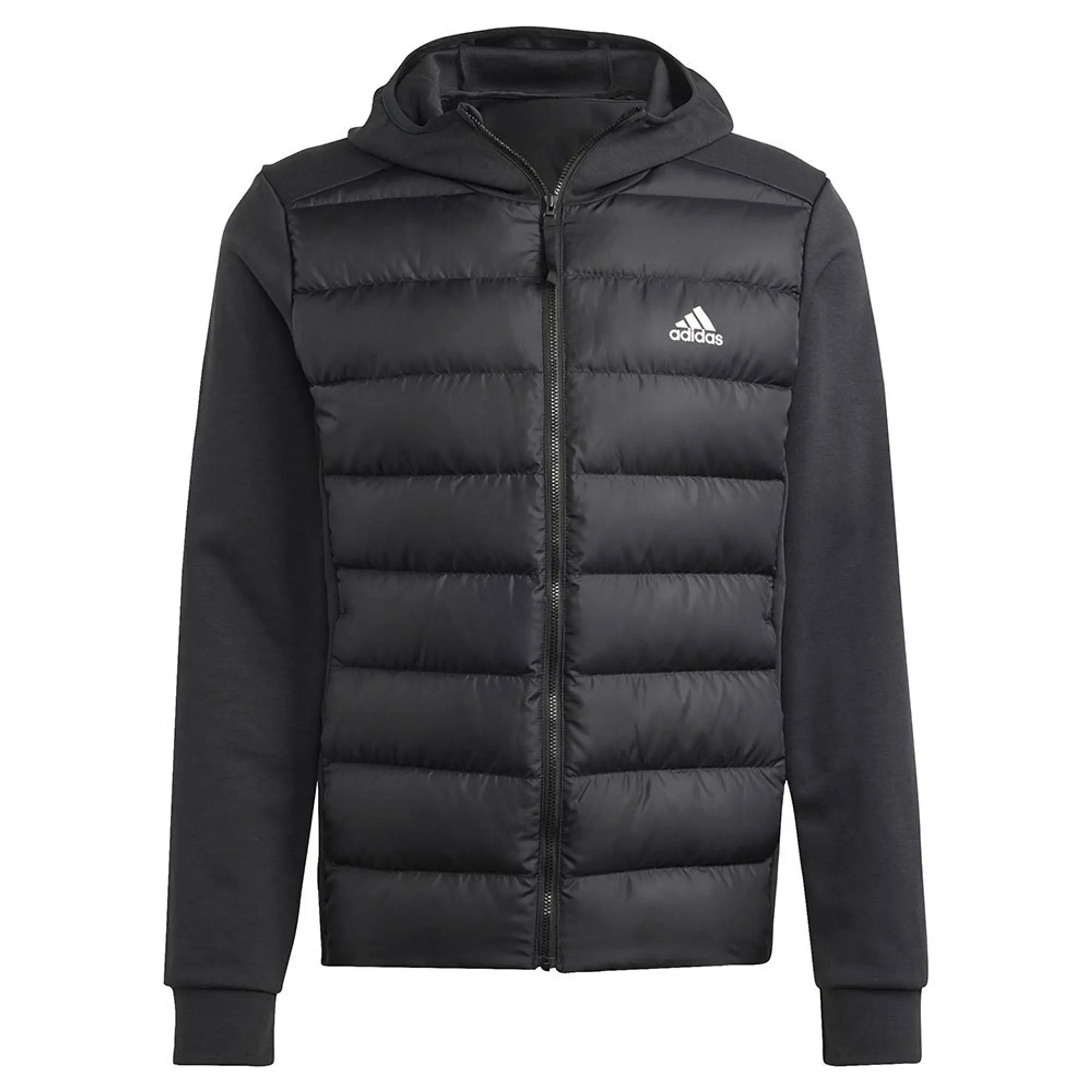 Manchester United x adidas Essentials Hybrid Down Hooded Jacket Black