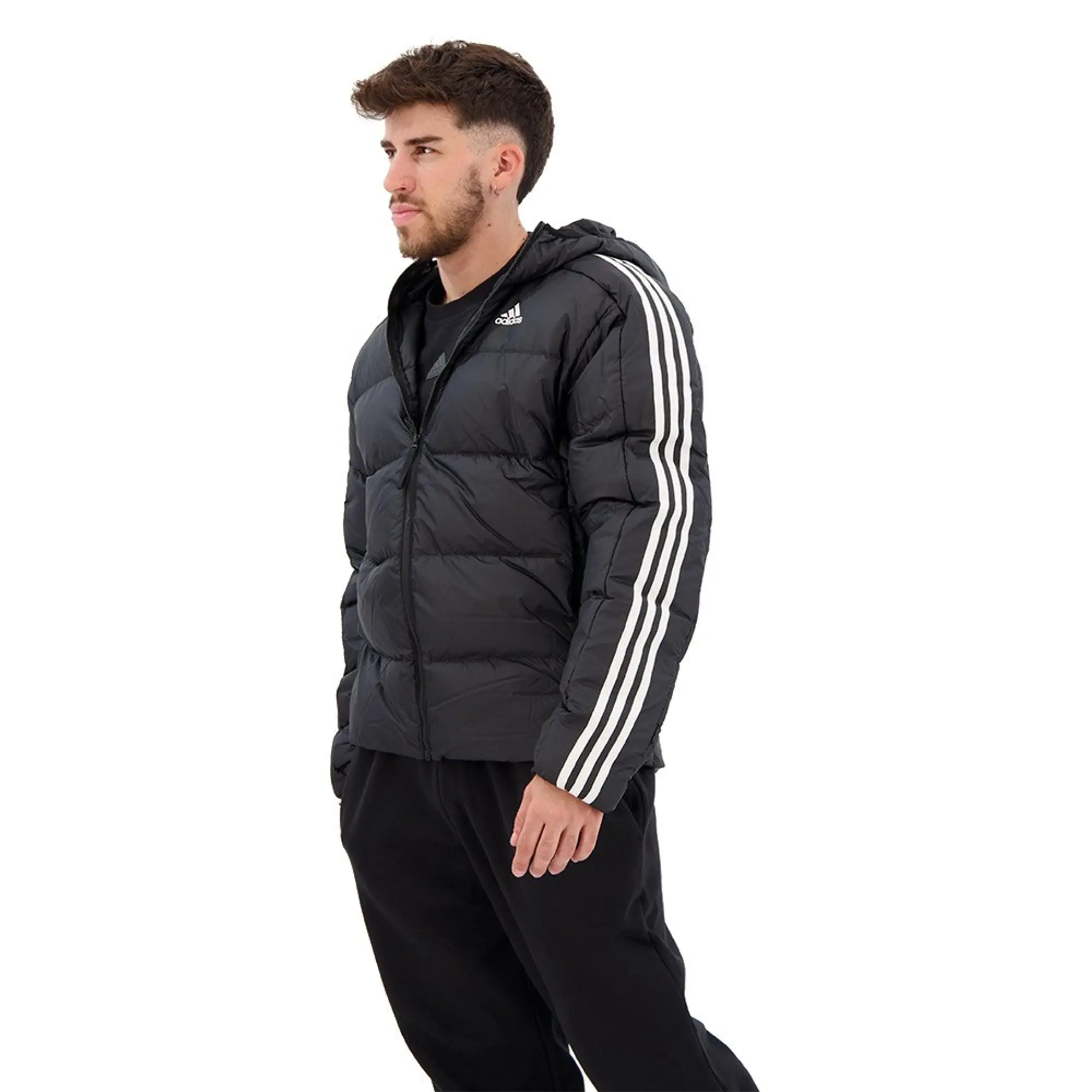 Manchester United x adidas Essentials Midweight Down Hooded Jacket Black