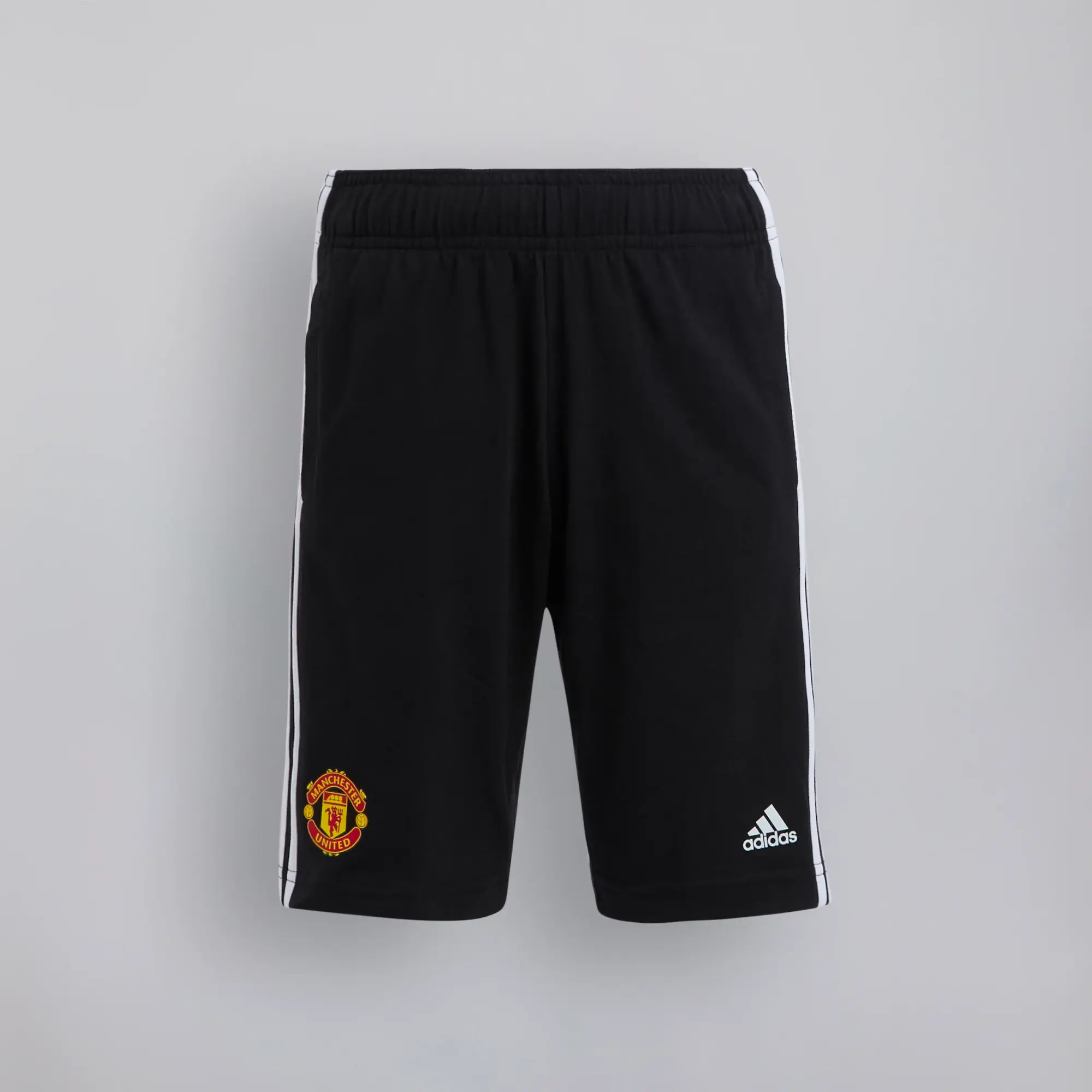 Manchester United x adidas Kids Essentials 3-Stripes Knit Shorts Black