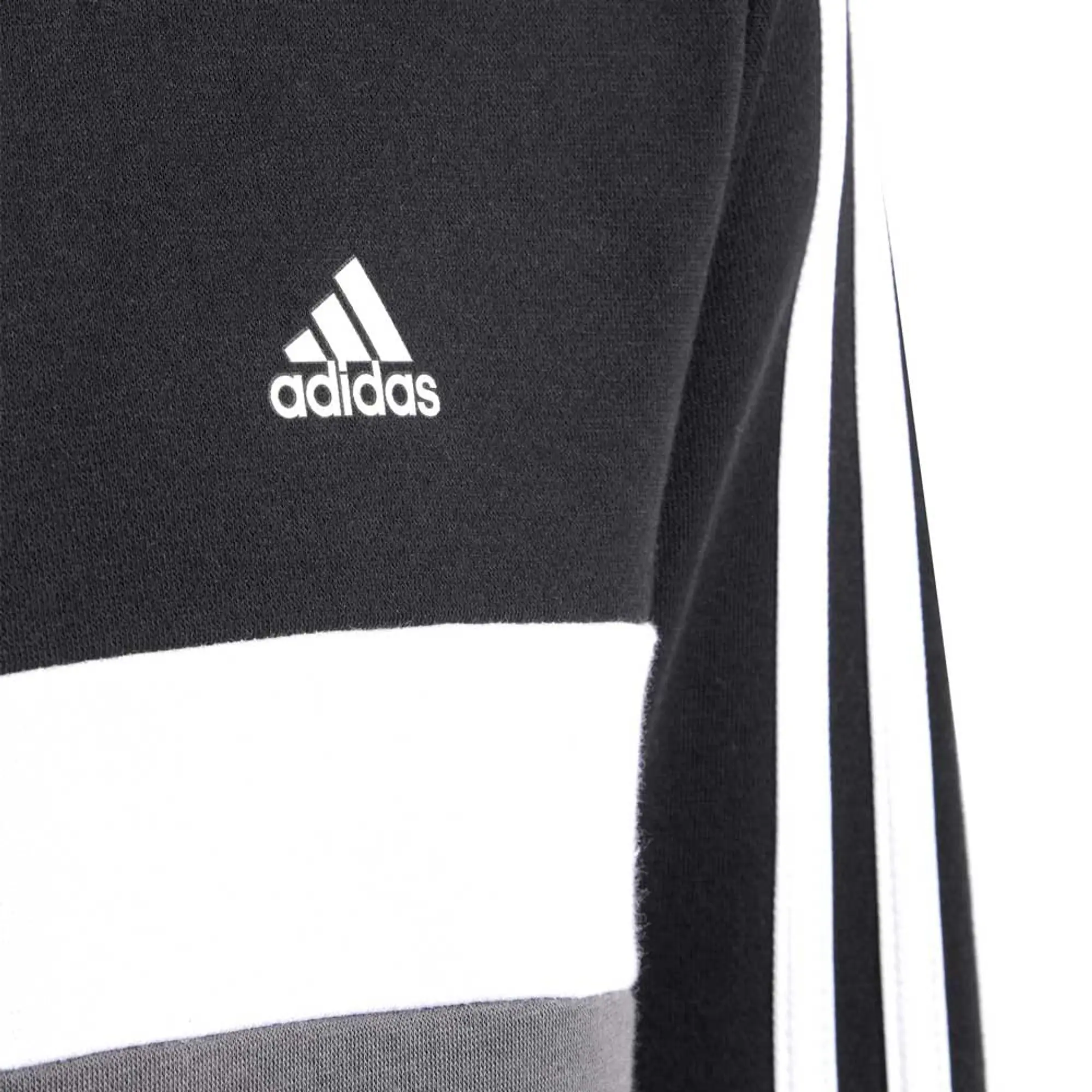 Manchester United x adidas Kids Tiberio 3-Stripes Colourblock Fleece Tracksuit Black/Grey
