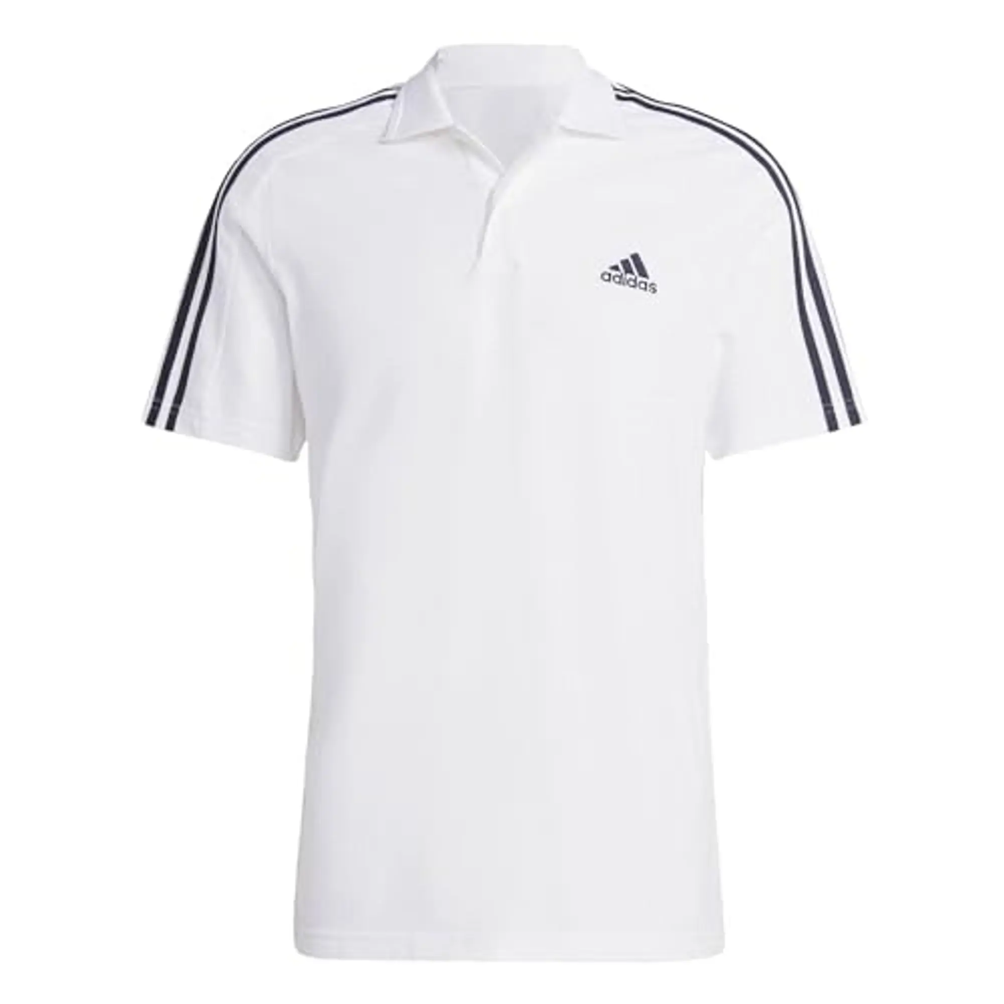 Manchester United x adidas Essentials Piqué Embroidered Small Logo 3-Stripes Polo Shirt White