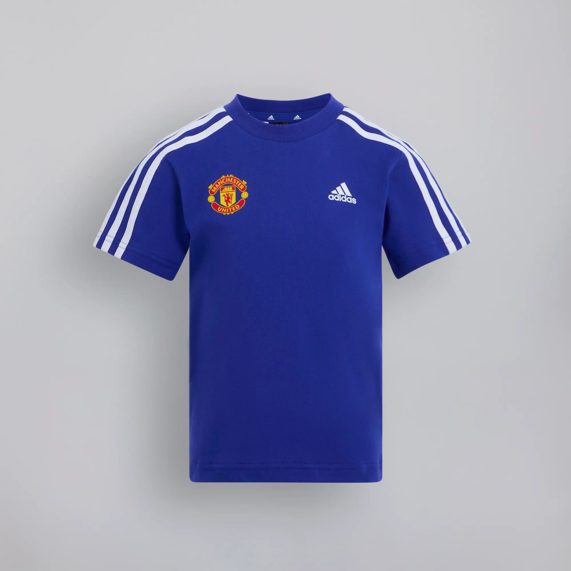 Manchester United x adidas Little Kids Essentials 3-Stripes Tee and Shorts Set Blue