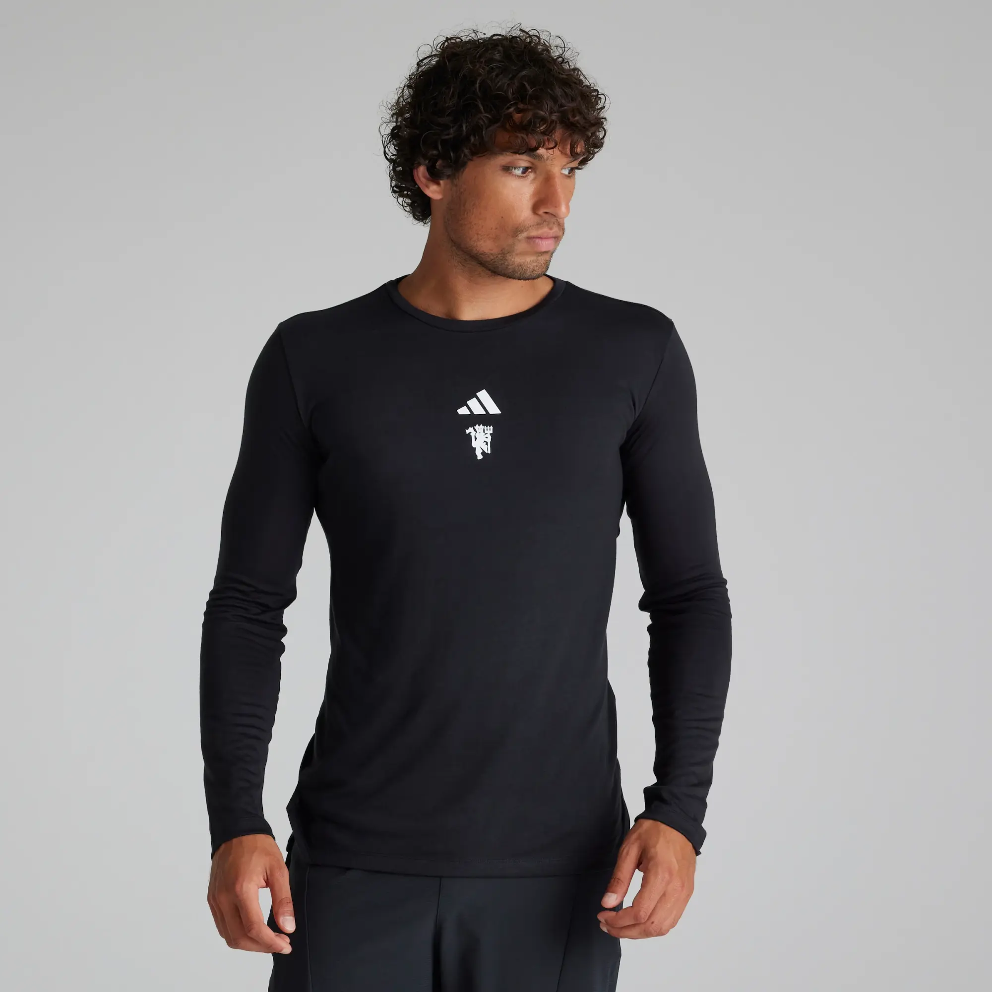 Manchester United x adidas Training Long-Sleeve Top Black