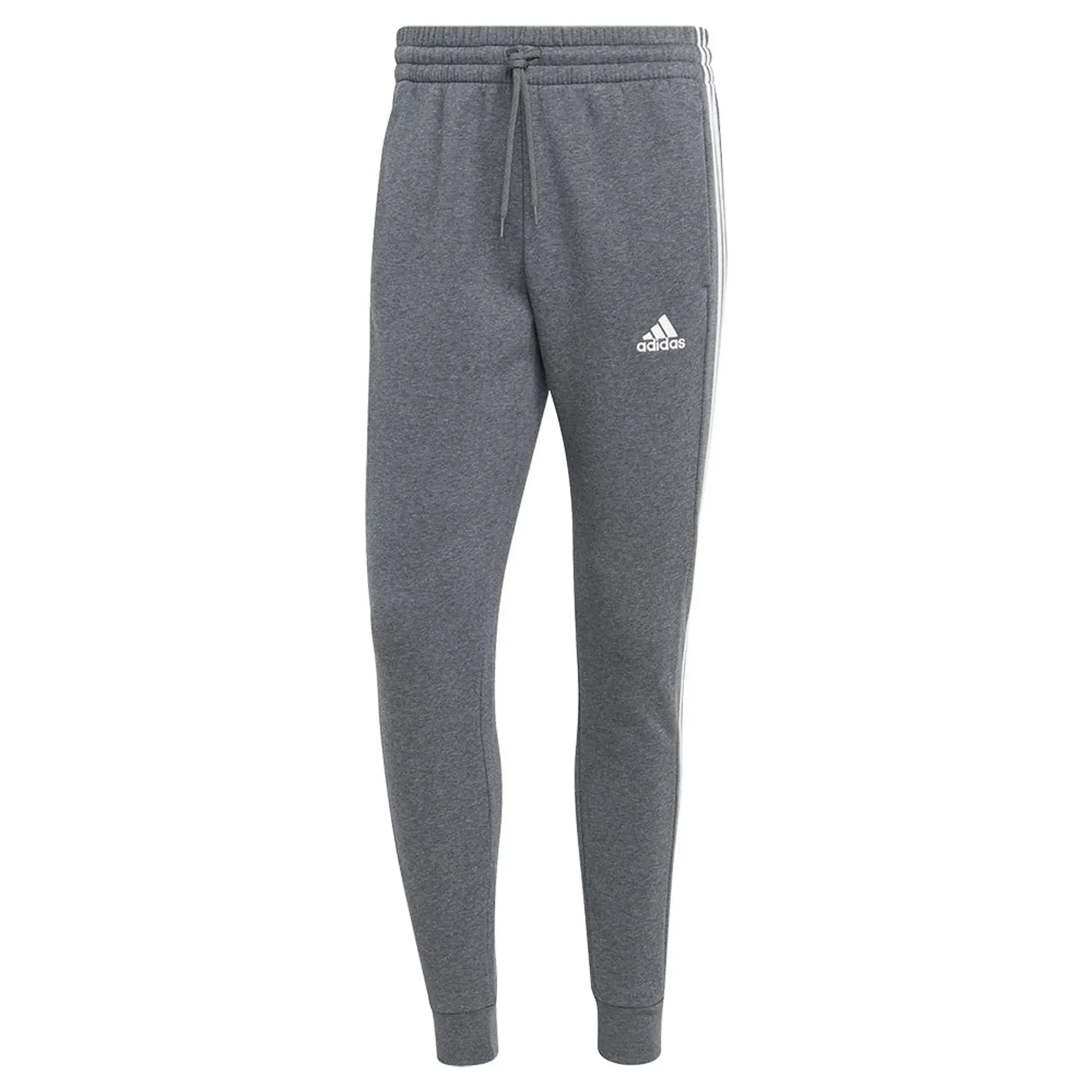 Manchester United x adidas Mens Essentials Fleece 3-Stripes Tapered Joggers Grey