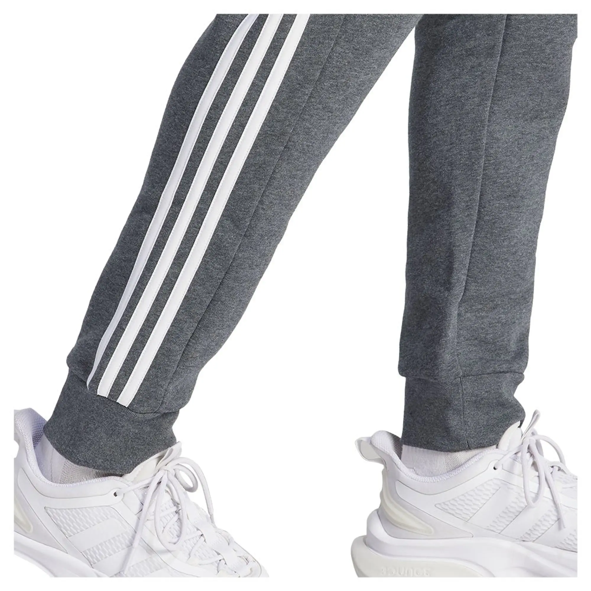 Manchester United x adidas Mens Essentials Fleece 3-Stripes Tapered Joggers Grey